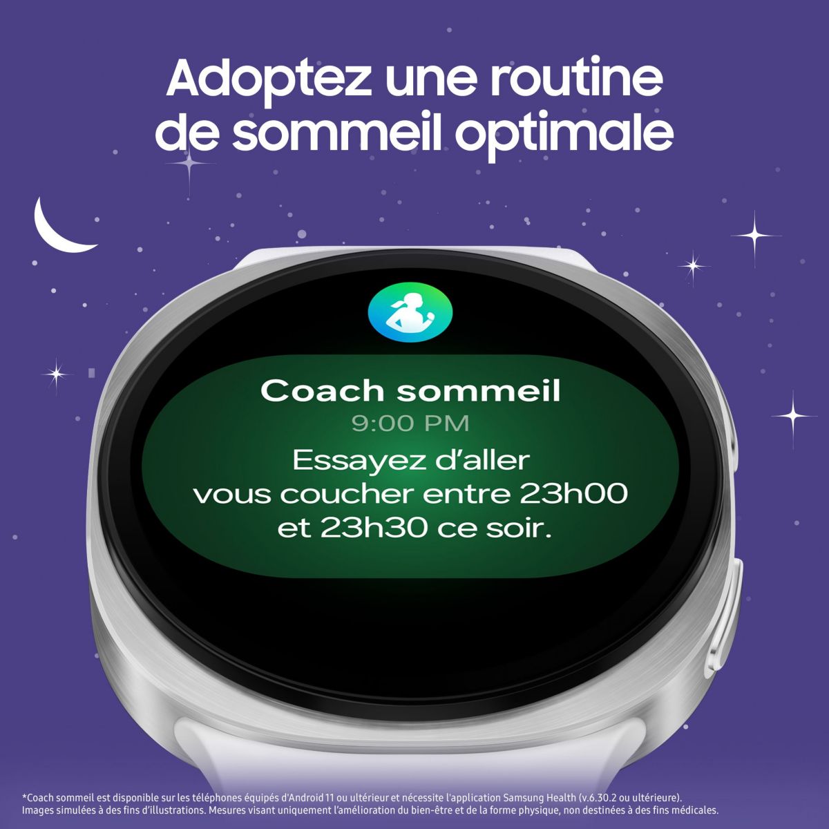 Montre connectée Galaxy Watch8 Argent 40mm BT blanc, SAMSUNG
