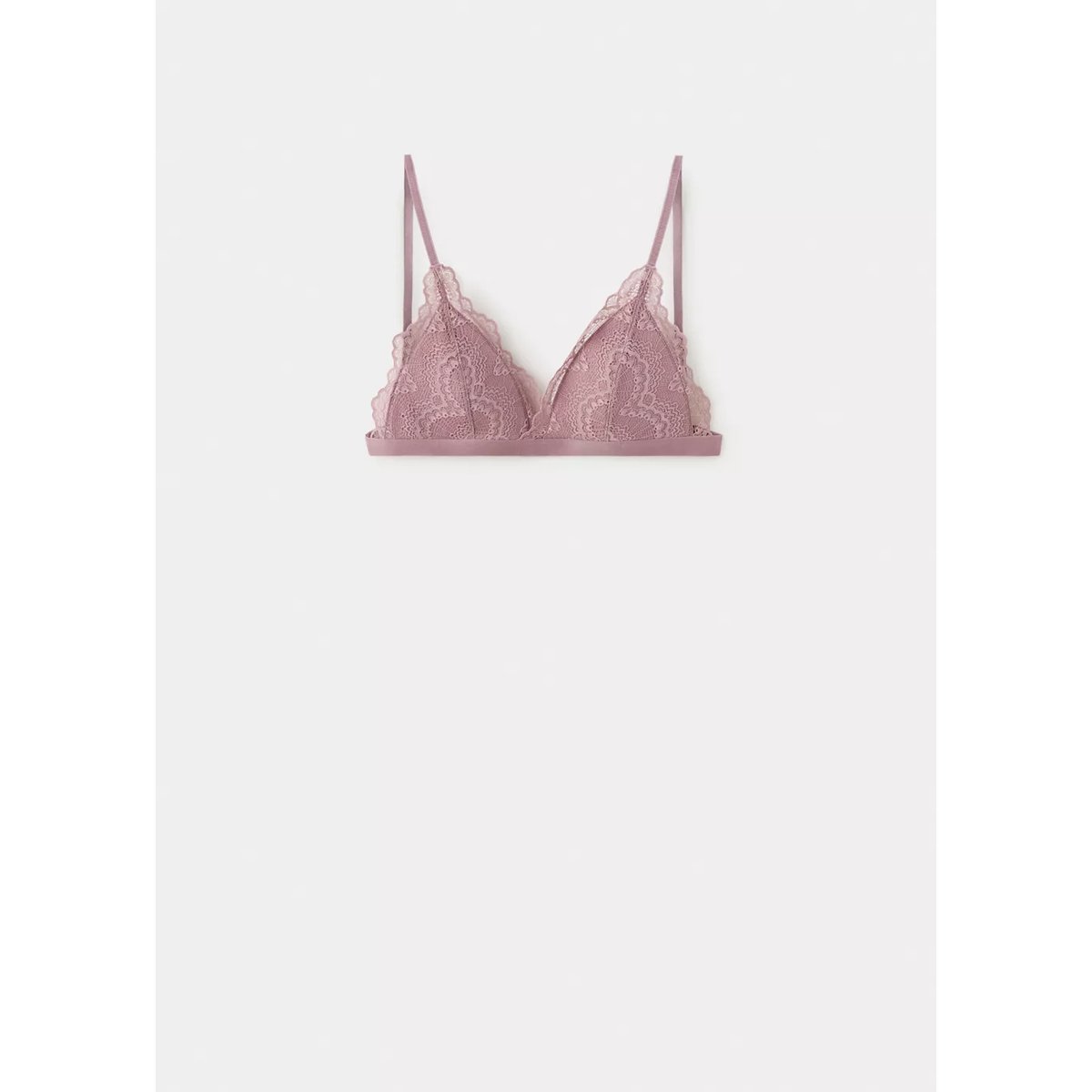 Soutien-gorge triangle en dentelle rose, MANGO TEEN