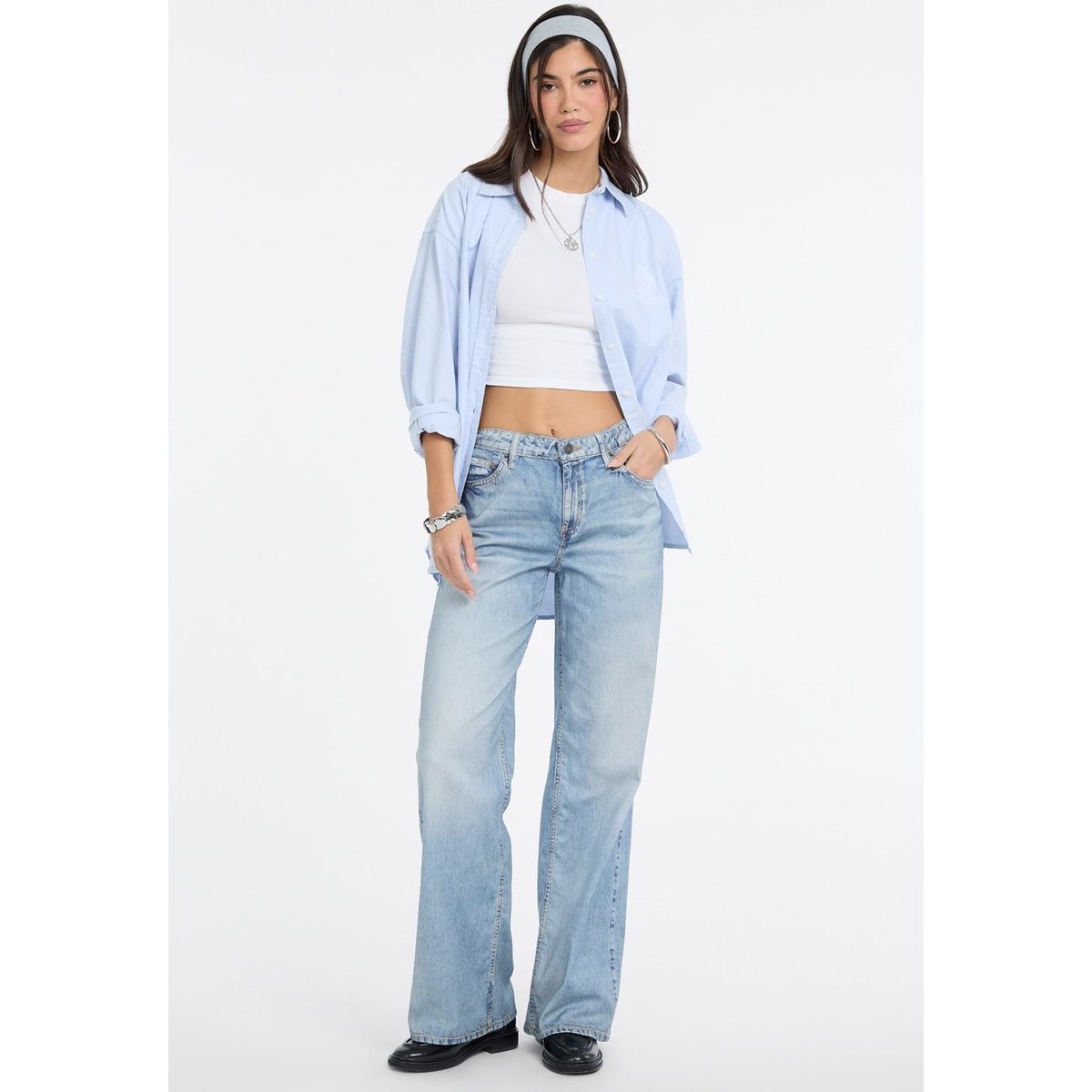 Jean Jambe Large G11 bleu, GUESS JEANS
