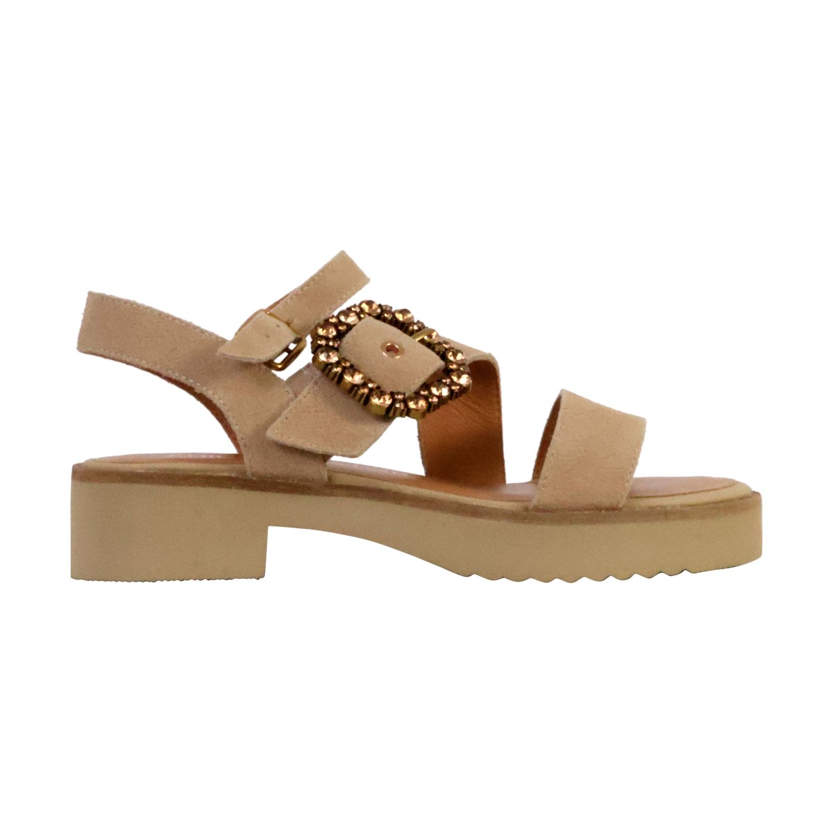 Sandales Cuir Valancia beige, EMILIE KARSTON