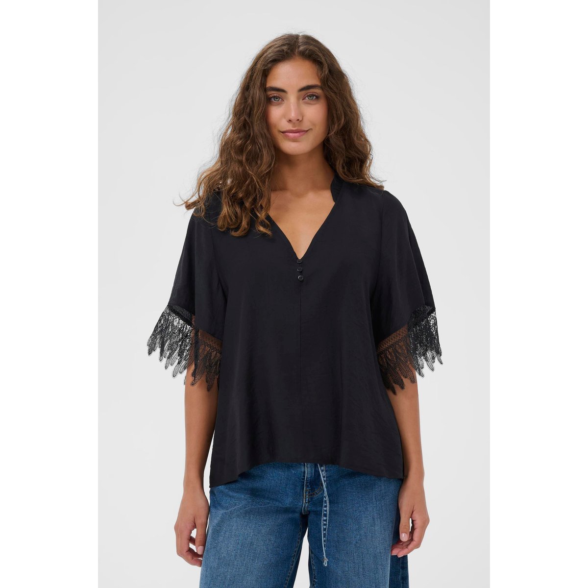 Blouse à manches courtes noir black, CULTURE