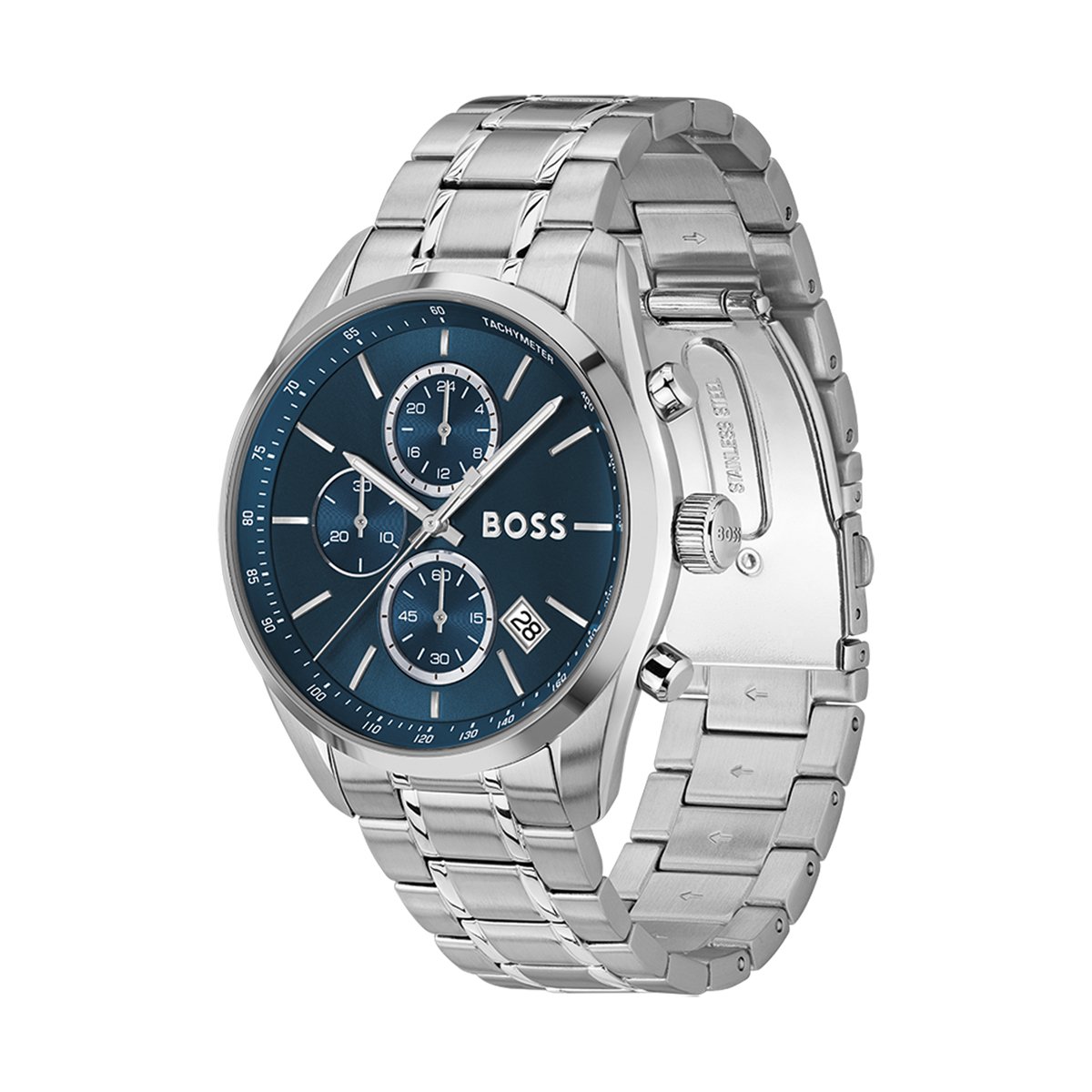 Montre Analogique  GRAND PRIX 44 argenté bleu argenté, BOSS