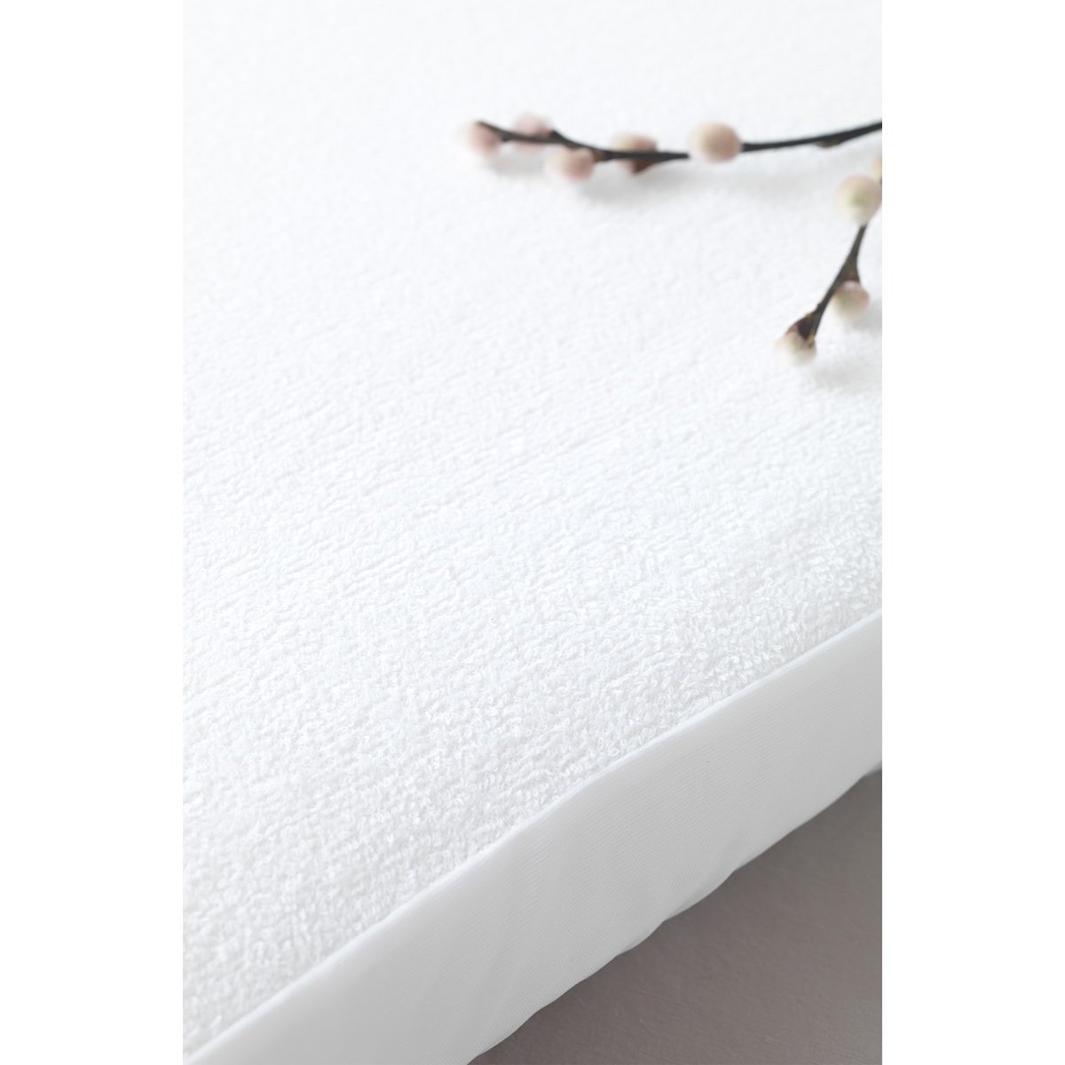 Alèse Berceau Imperméable BOUCLETTE COTON BIO blanc, KADOLIS