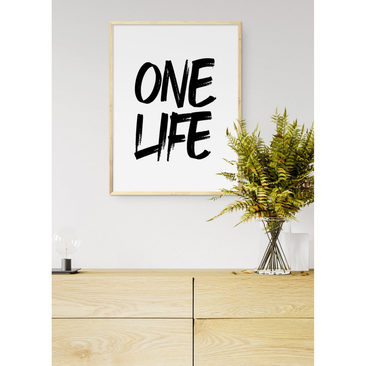 Poster 'One Life' blanc, L'AFFICHERIE