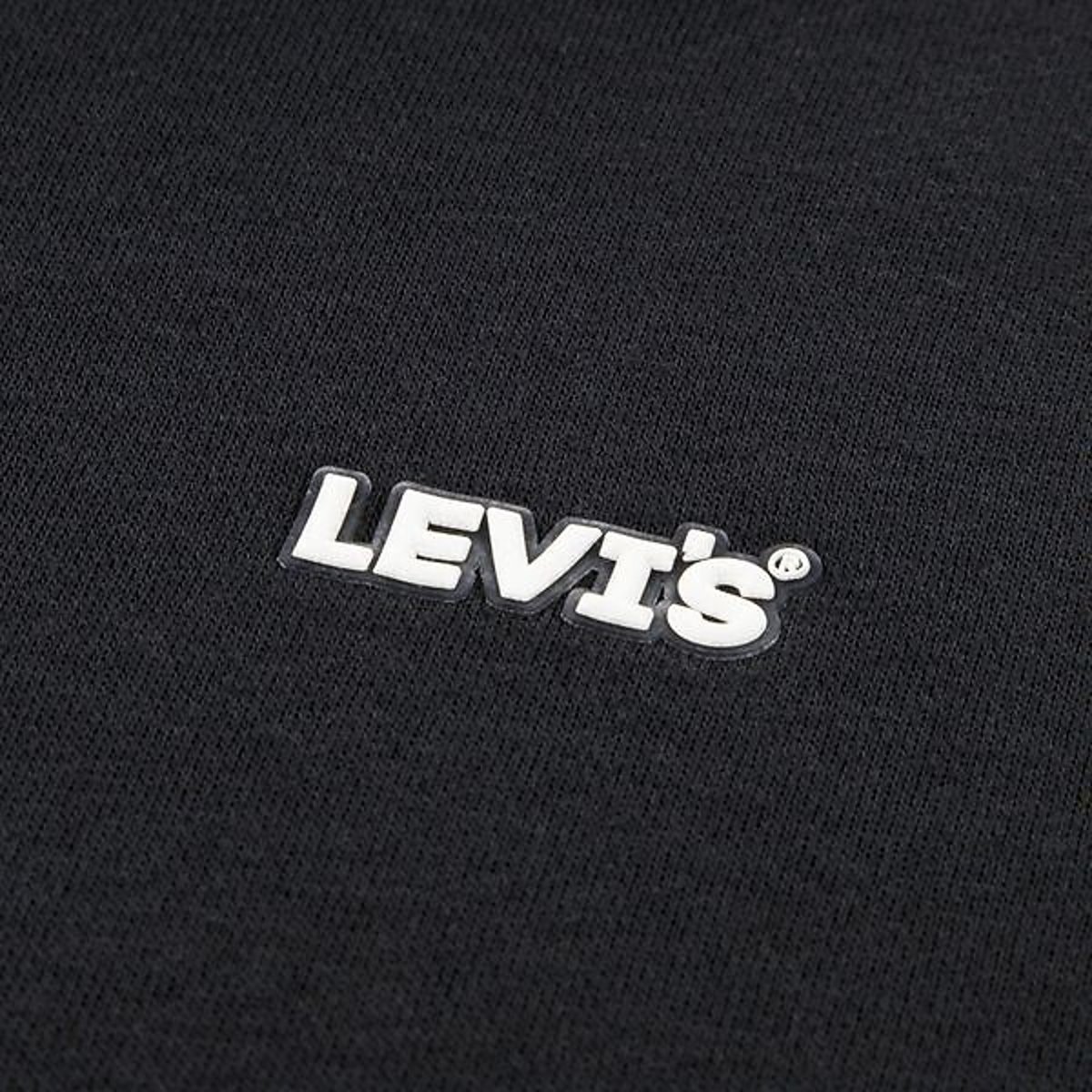 Kapuzen-Sweatshirt mit Reissverschluss und Logo auf der Brust aus Molton schwarz, LEVI'S KIDS