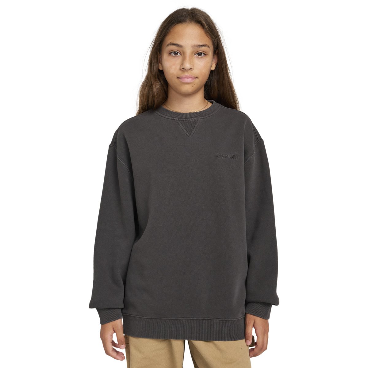 Sweat LOWCASE PIGMENT CR Y noir off black, ELEMENT