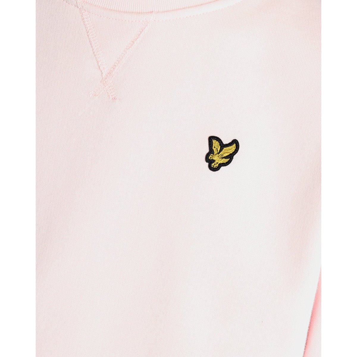 Sweat-shirt col rond en coton rose clair, LYLE & SCOTT