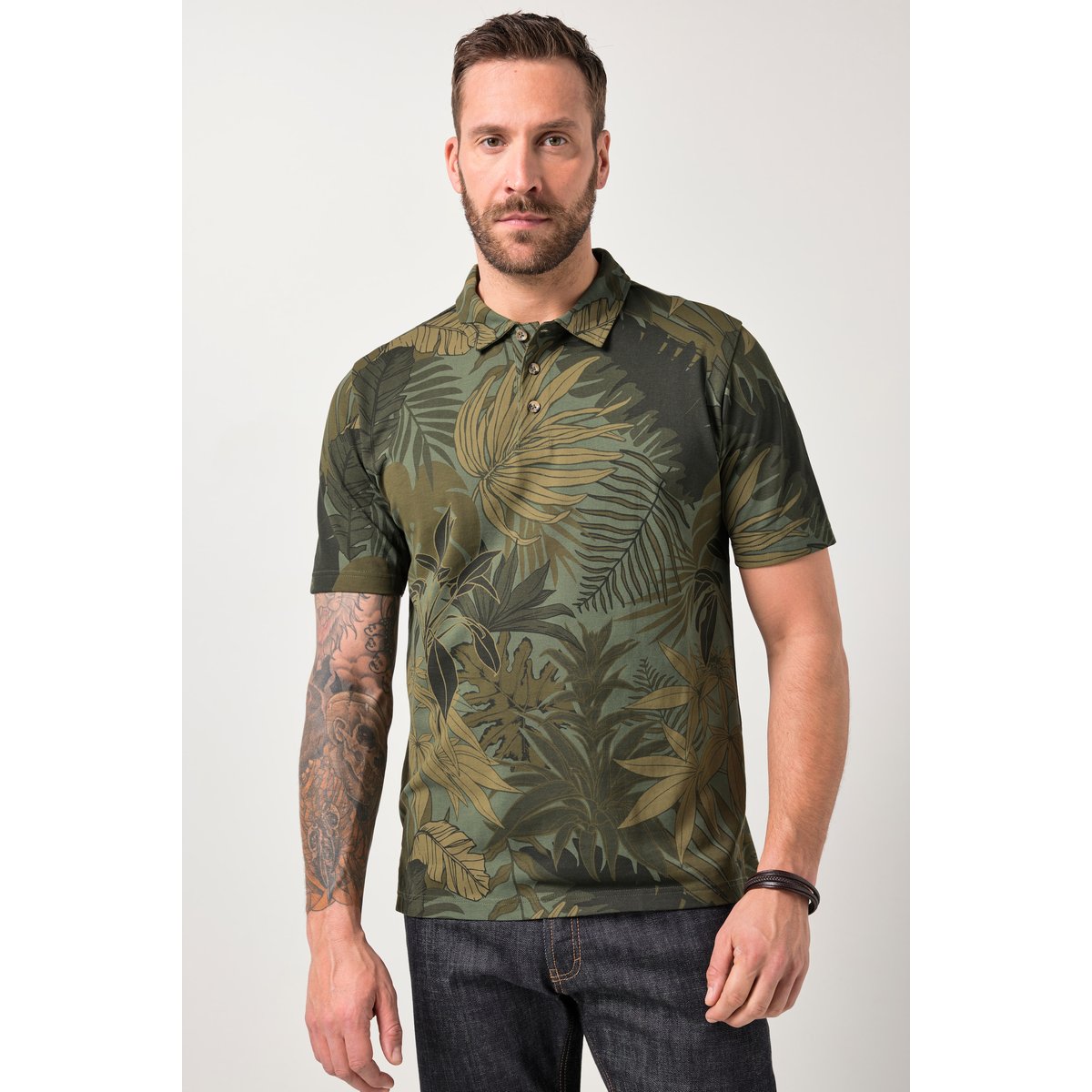 Polo en piqué vert foncé, JP1880