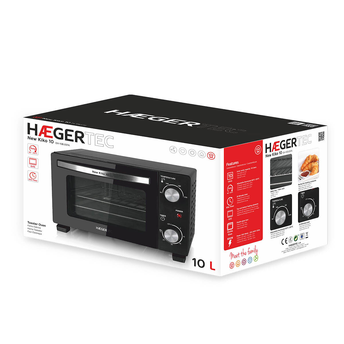 Forno elétrico New Kiko, HAEGER preto , HAEGER