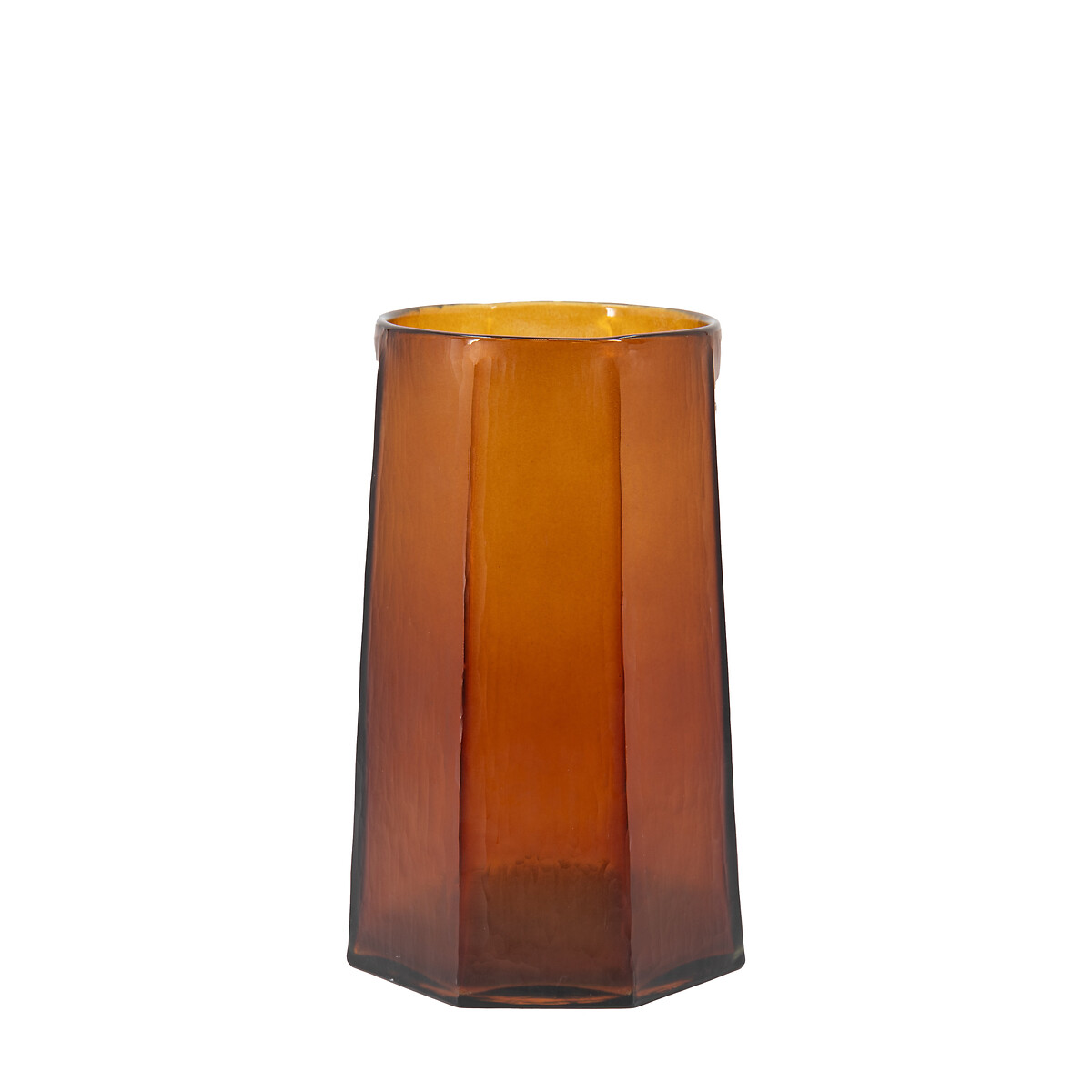 Organic Faceted 26cm Hurricane in Amber brown , ÉDITÉ