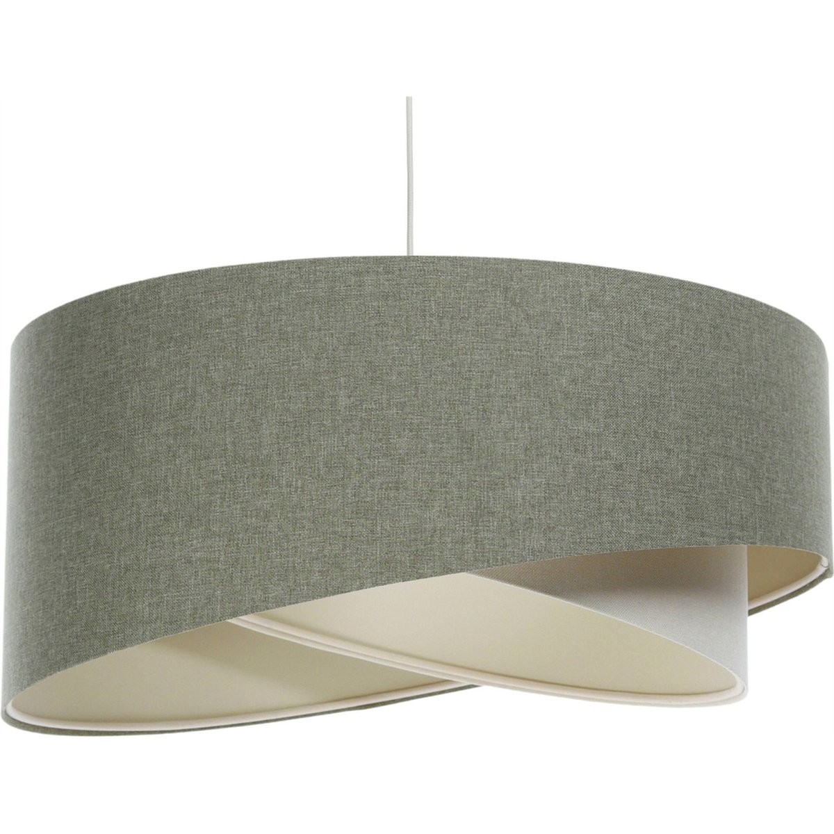 Suspension en lin rond Boho beige crème en lin naturel, BPS KONCEPT