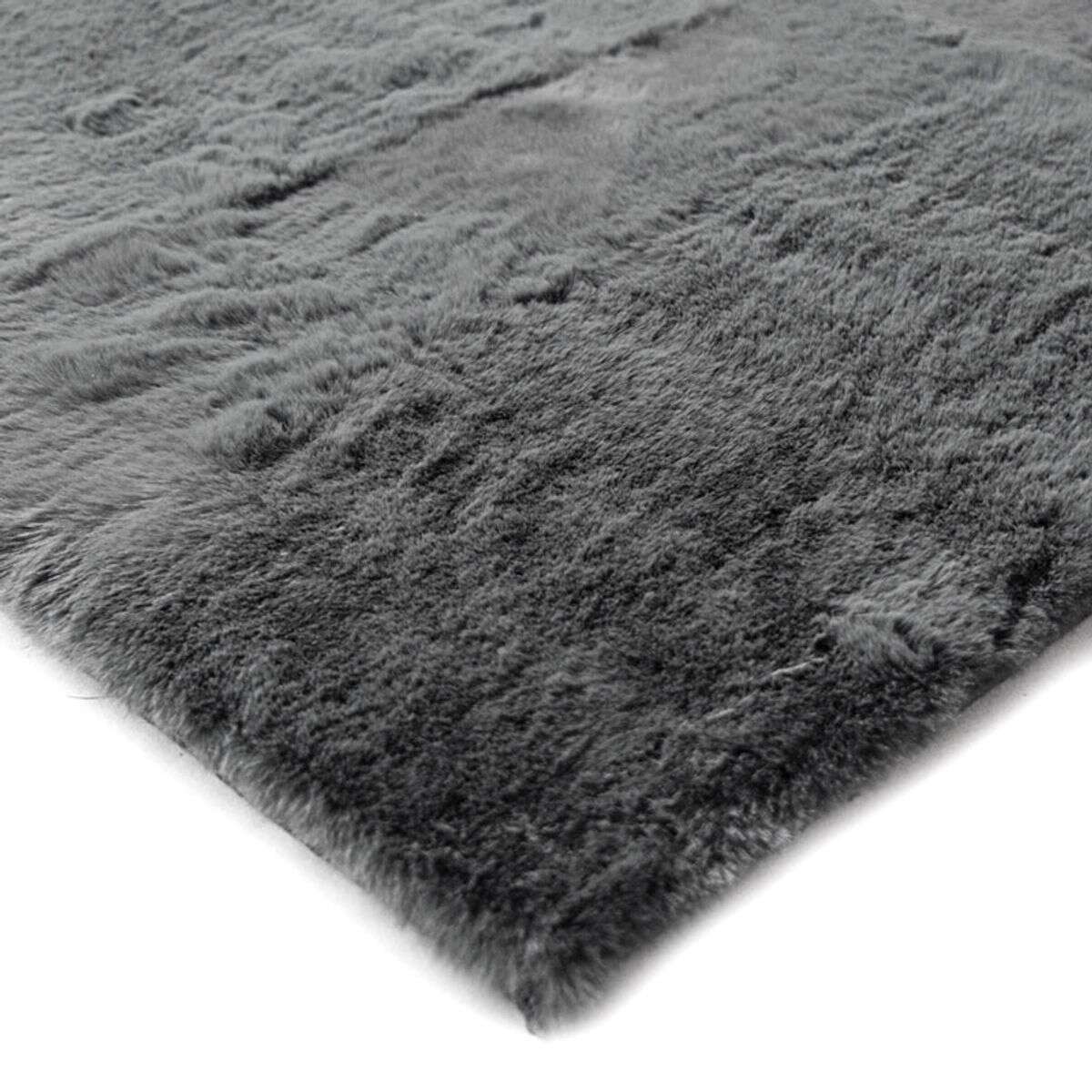 Tapis shaggy imitation fourrure extra doux   SIBERIE gris clair, THE DECO FACTORY