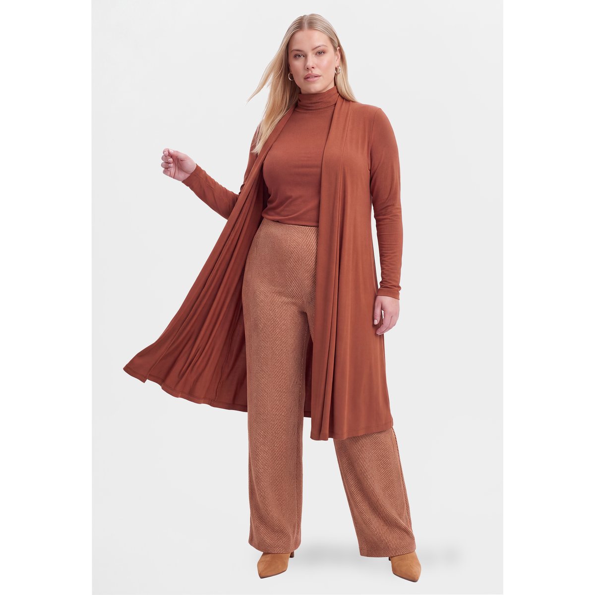 Cardigan avec manches longues brun moyen, YOEK