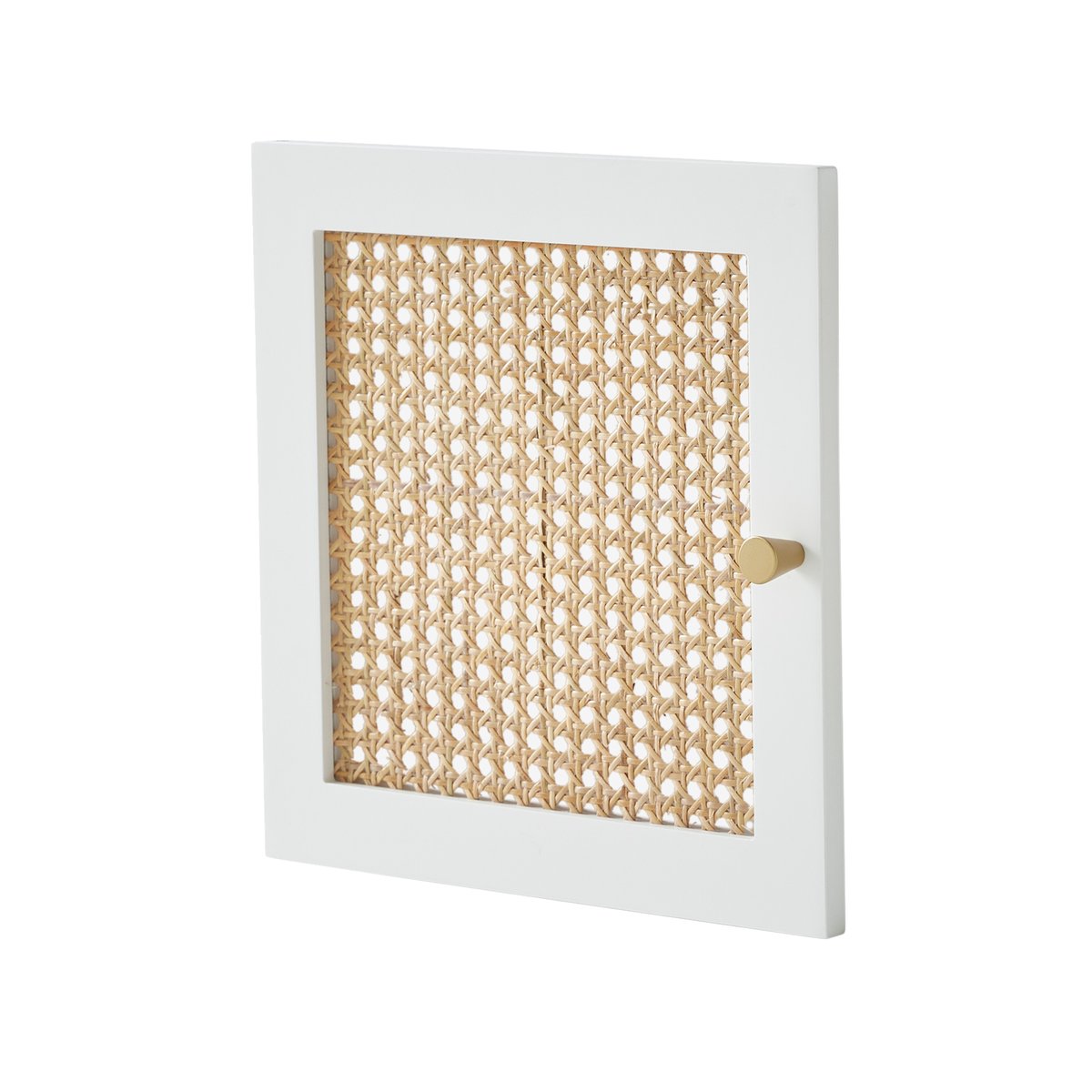 Porte pour meuble à cases cannage blanc, VERTBAUDET