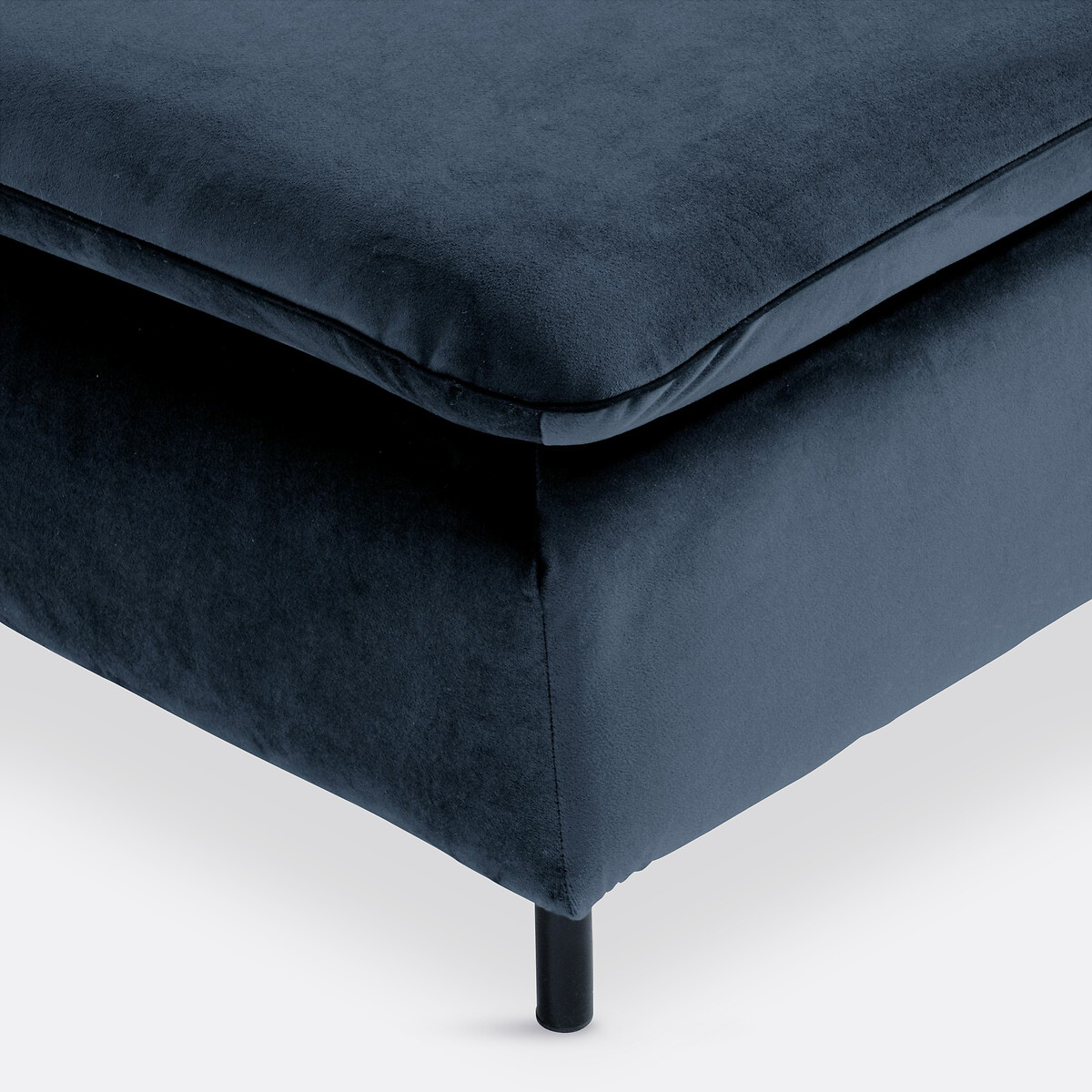 Pouf velours, Ivete bleu, LA REDOUTE INTERIEURS