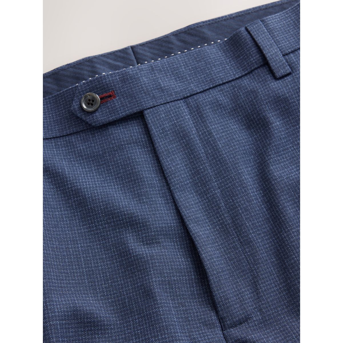 Pantalon de costume standard pied-de-poule bleu marine, NEXT
