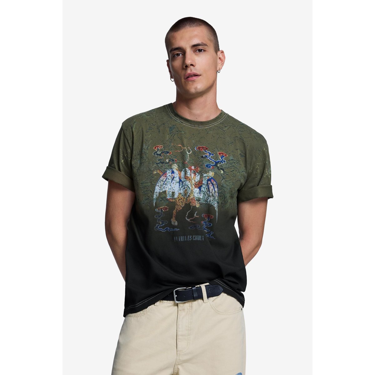 Pantalon imprimé multicolore, DESIGUAL