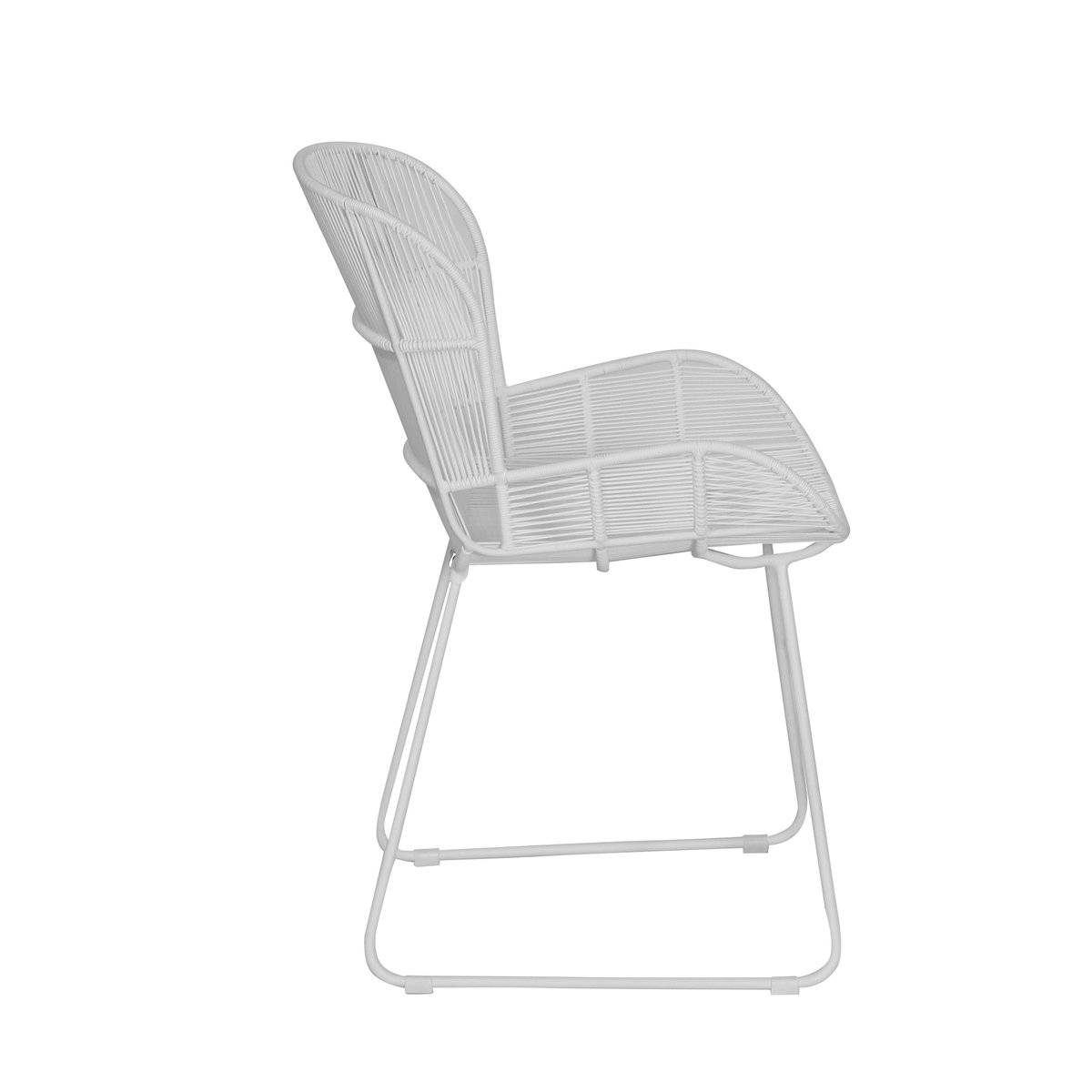 Fauteuil de table extérieur en polypropylène, CON DAO blanc, NOW'S HOME