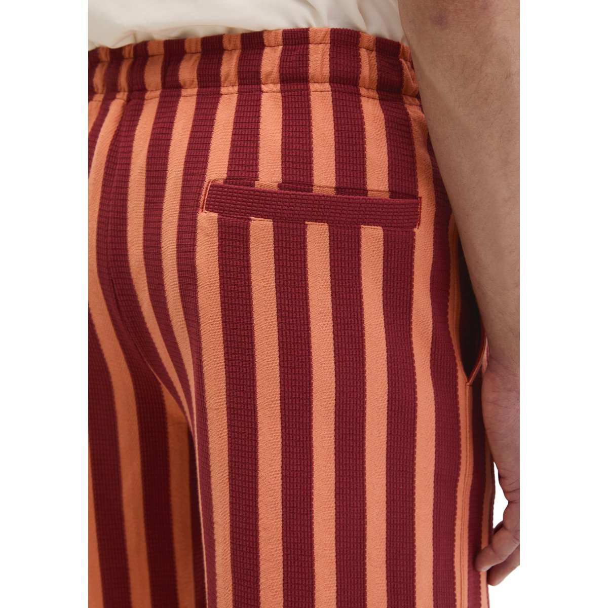 Short en jersey DfC regular avec des bandes de couleur et de structure dunkelrot, MARC O'POLO