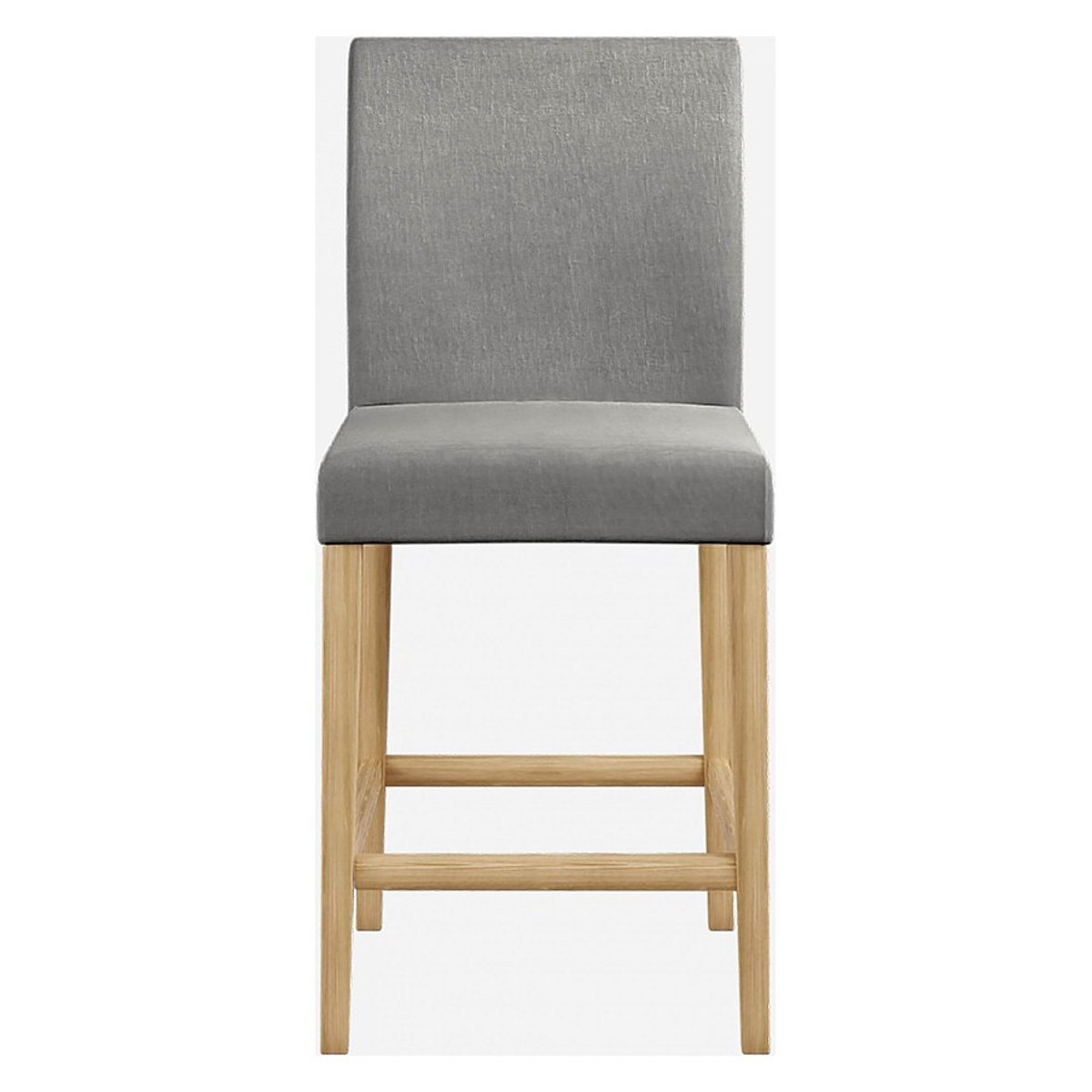 Chaise mi-haute de bar en tissu ELEONORA gris, HABITAT
