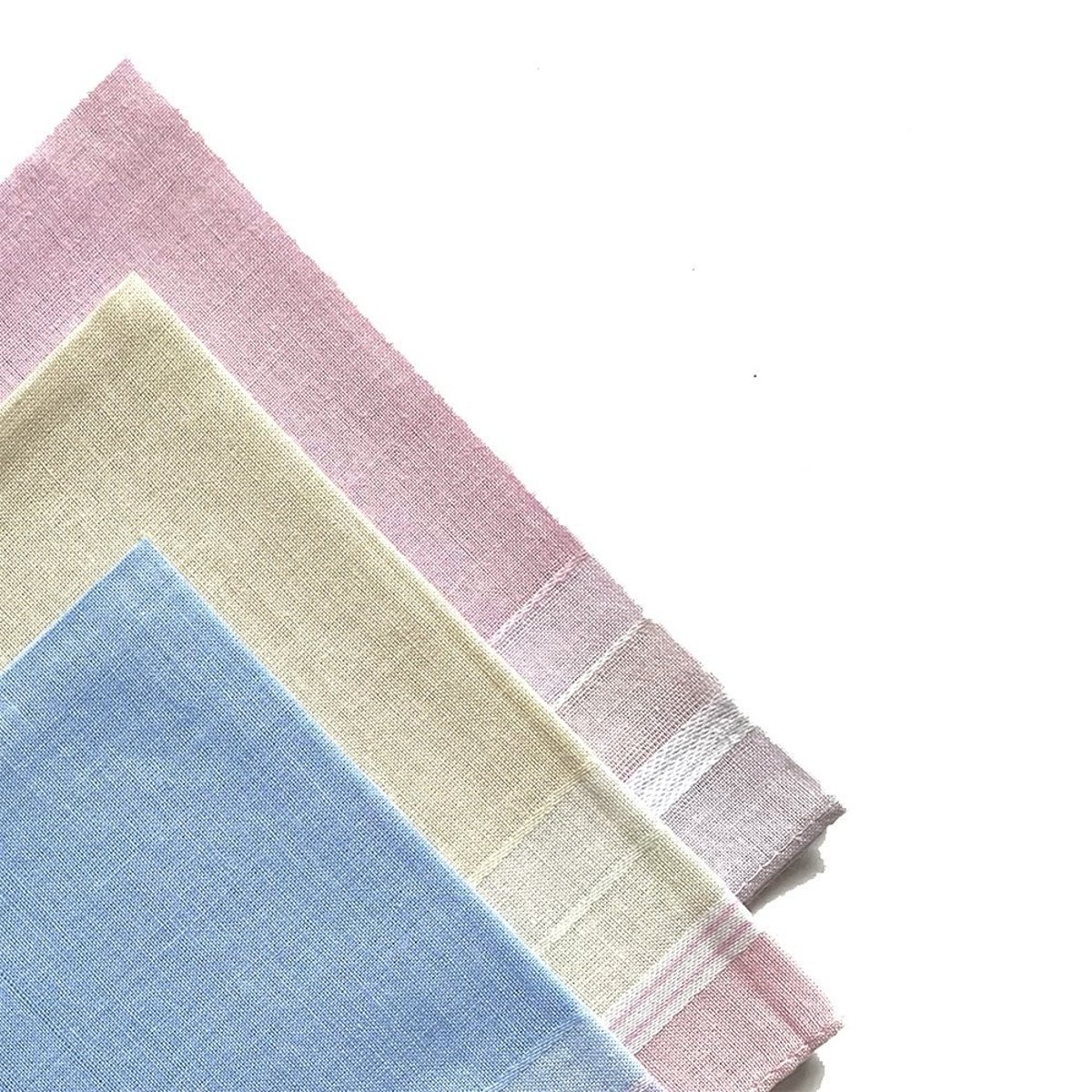Lot de 12 mouchoirs dame carreaux 29x29  100% coton rose, DECORATIE