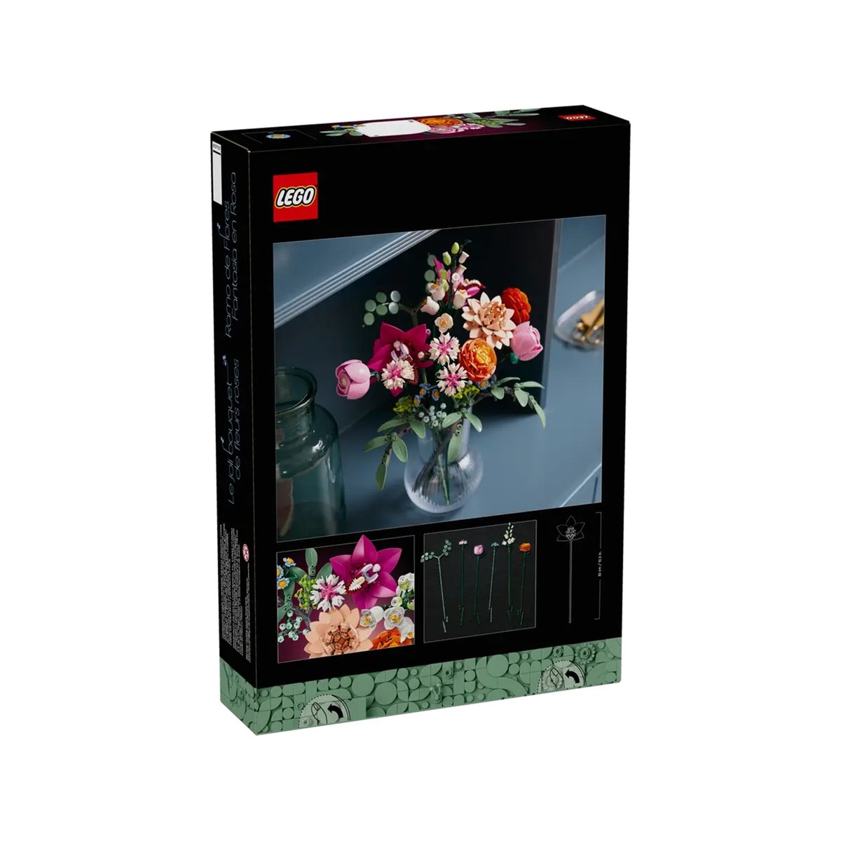 LEGO Botanique - Bouquet de Fleurs Roses - 10342 - Décoration Naturelle pour Adultes multicolore, LEGO