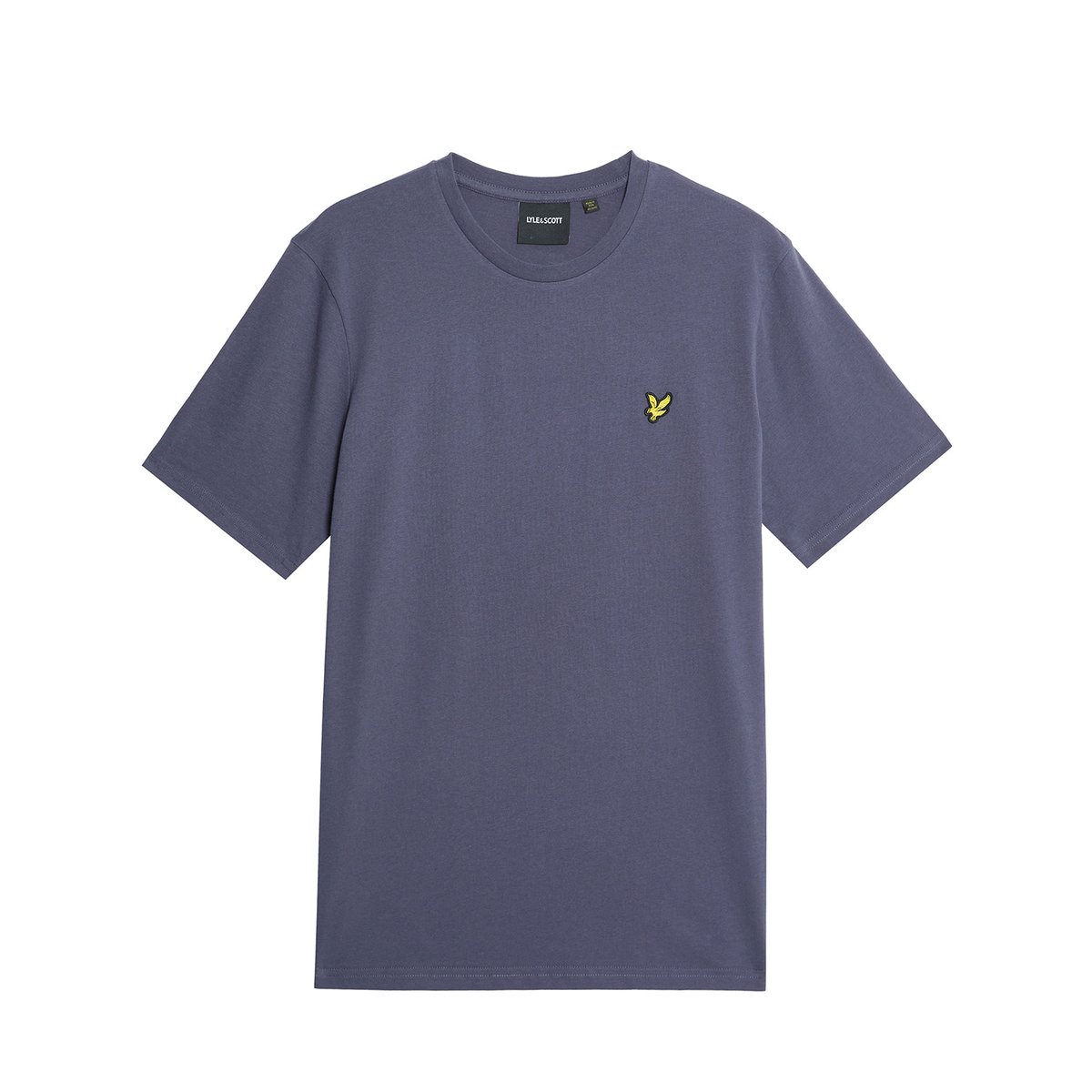 T-shirt en coton col rond grise pierre, LYLE & SCOTT