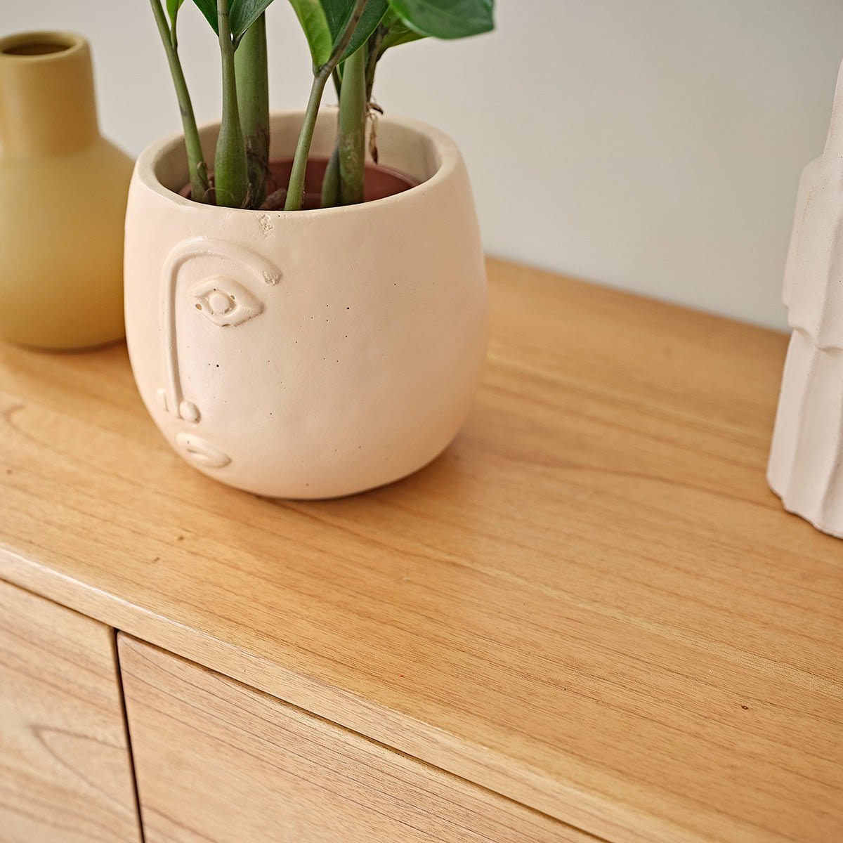 Commode en bois massif 130 cm 6 tiroirs  PIA naturel, BERAH GETAH