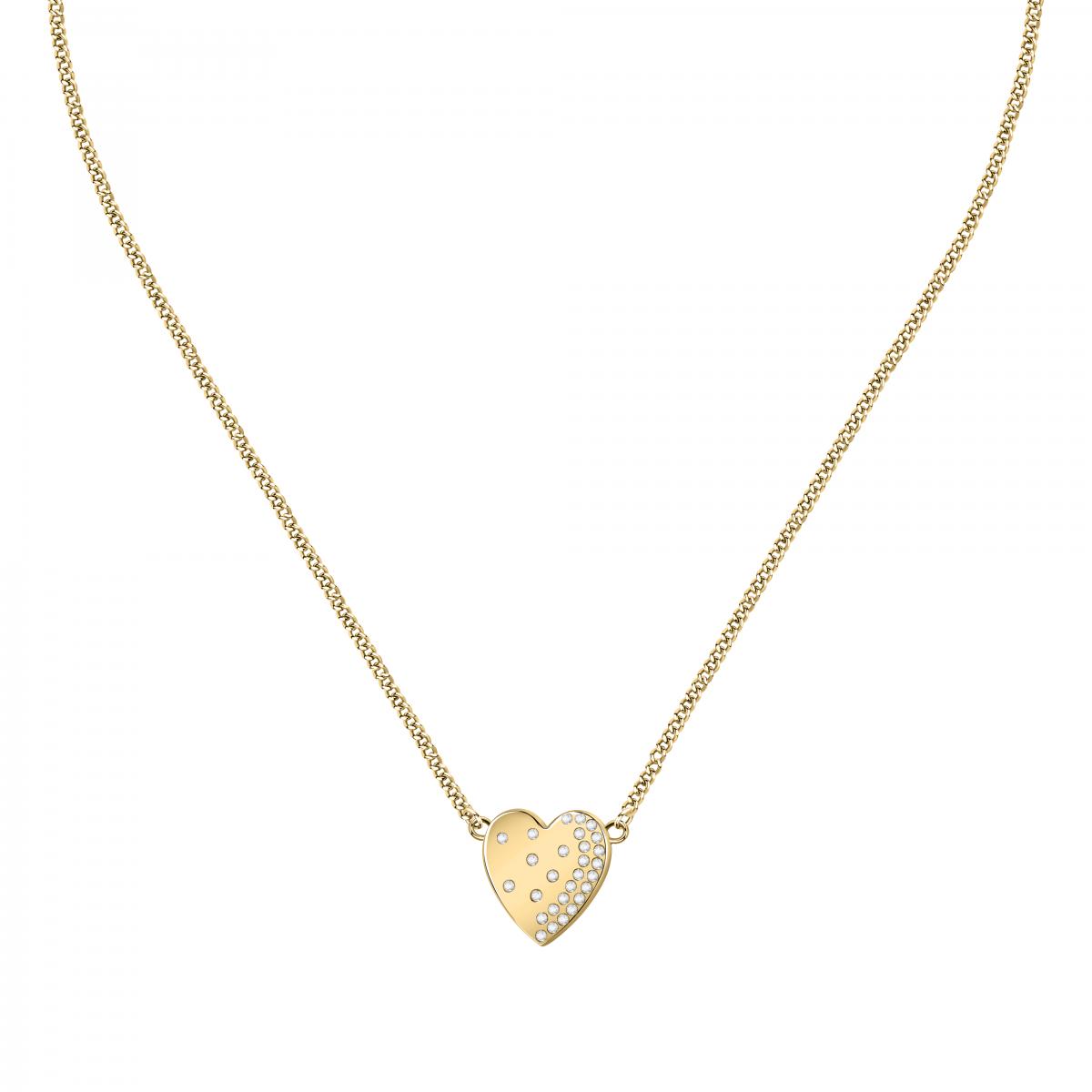 Collier en acier et cristaux PASSIONI or jaune, MORELLATO
