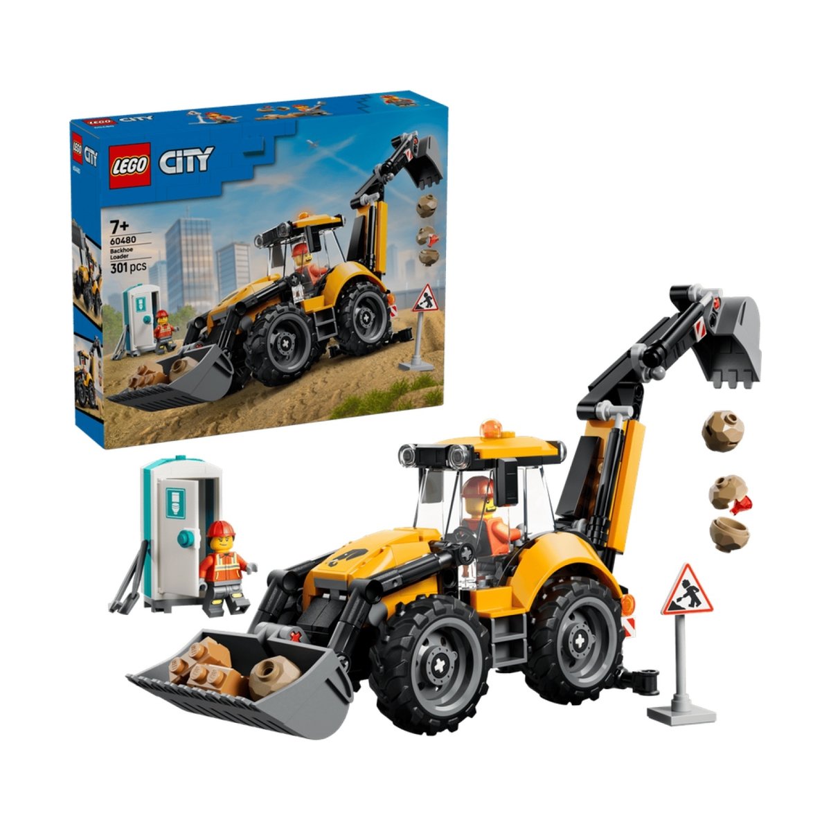 City Le tractopelle jaune multicolore, LEGO