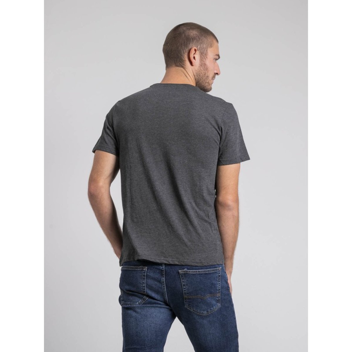 T-shirt Col Rond Pur Coton Joakim gris, RITCHIE
