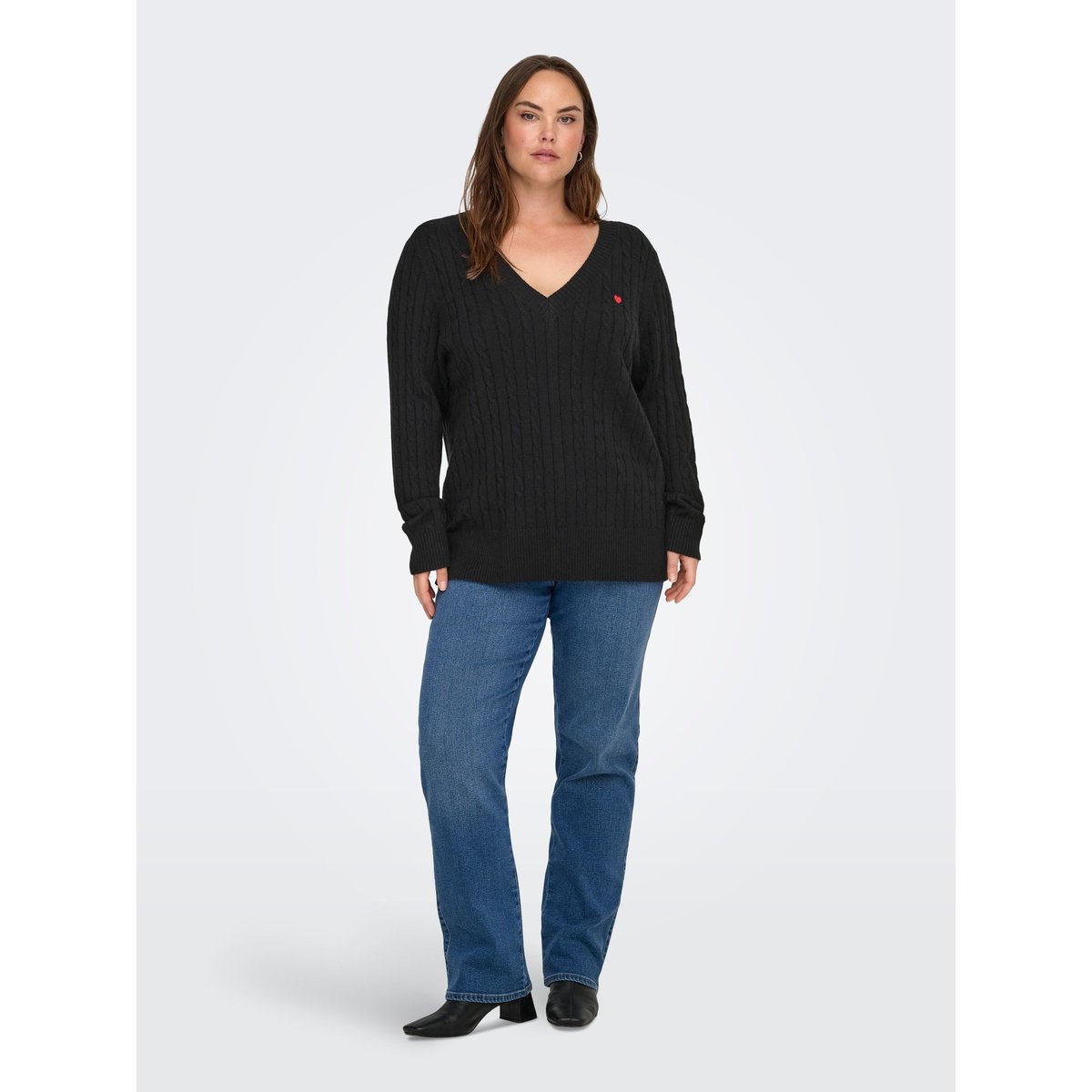 Pull En Maille black 1, ONLY CARMAKOMA
