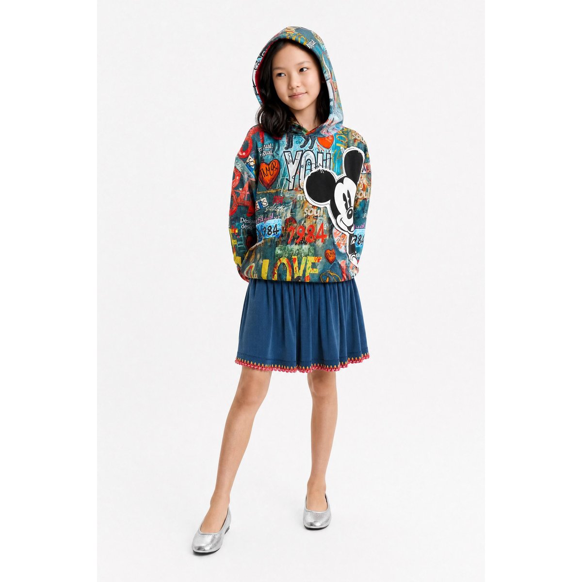 Sweat à capuche Disney™ noir, DESIGUAL