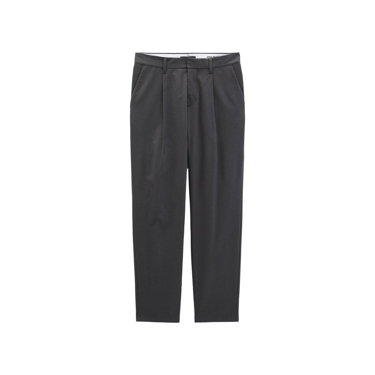 Chino modèle Belsbo à plis, coupe décontractée en mélange de coton bio et de laine de mouton gris, MARC O'POLO