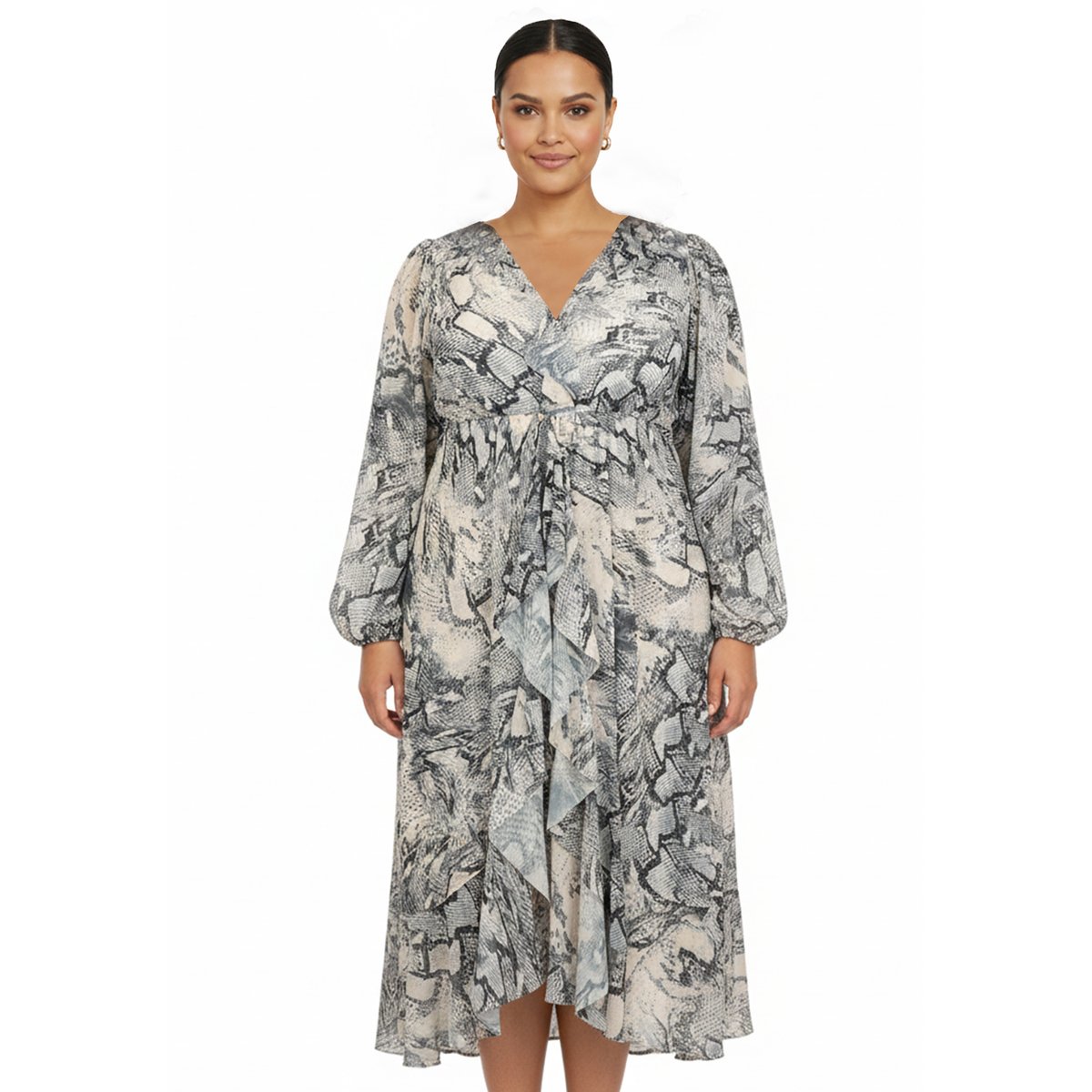 Robe avec manches longues écru, YOEK