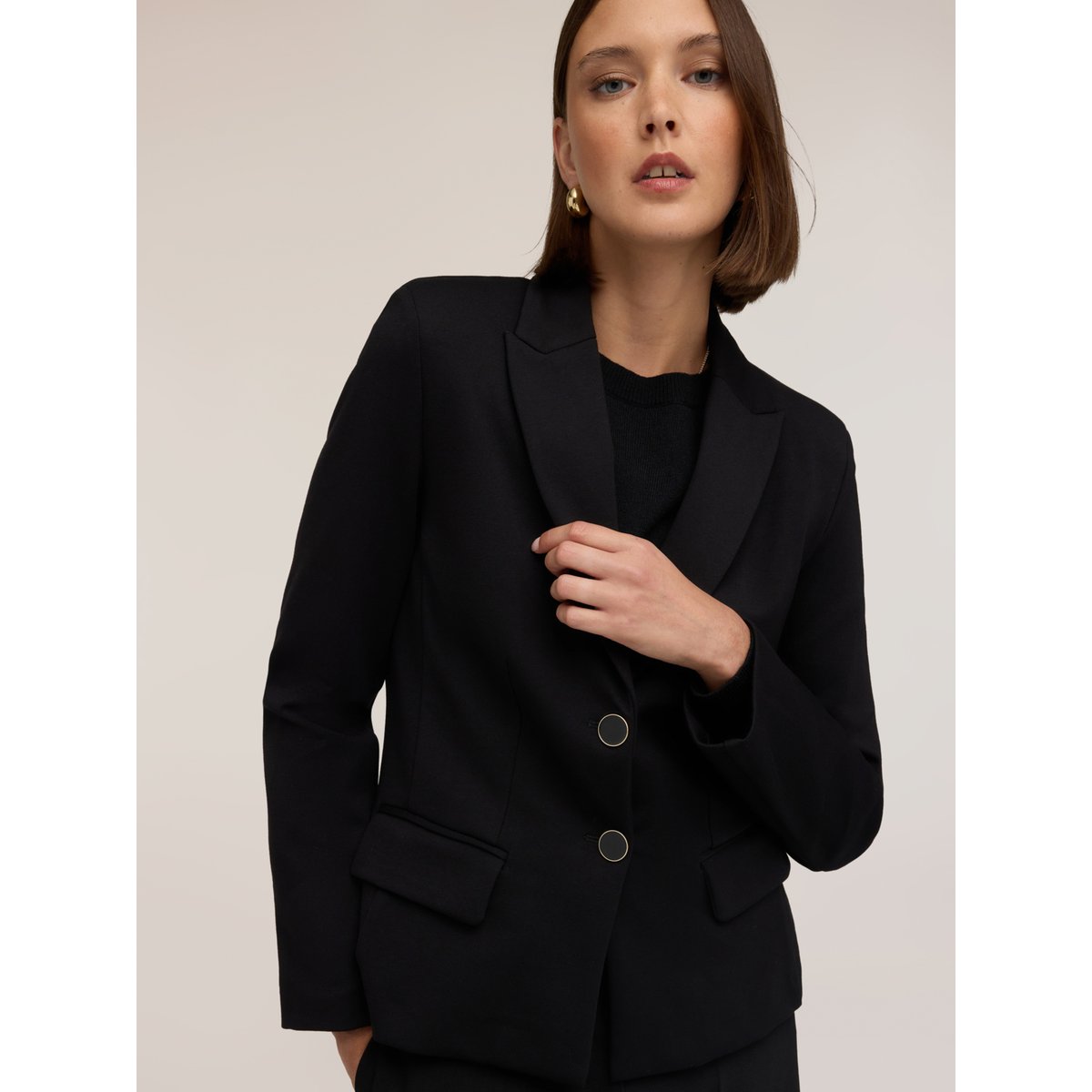 Veste à simple boutonnage noir, MOTIVI