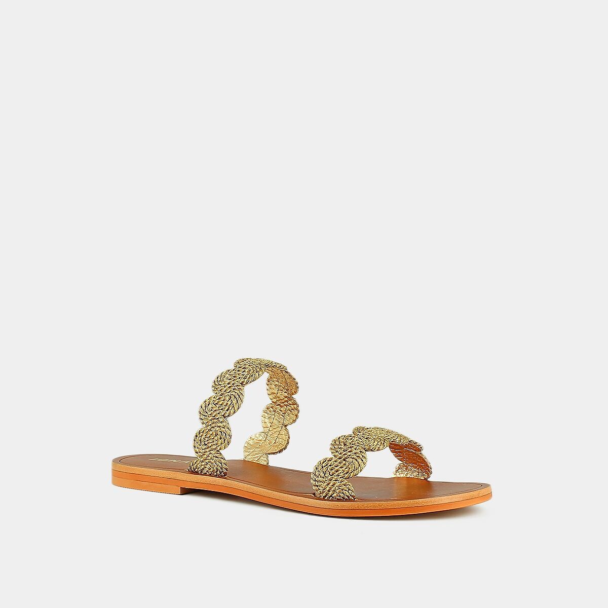 Wido Flat Mules gold-coloured, JONAK