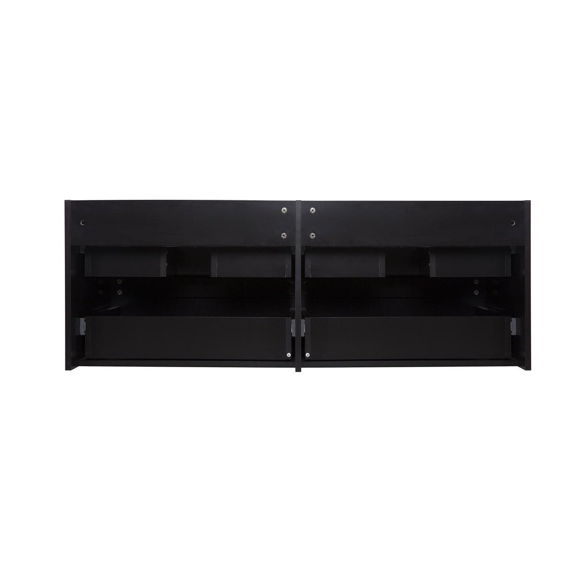 Ensemble double vasque suspendu avec vasques et robinets 120 cm SORRENTO noir satiné, MOB IN