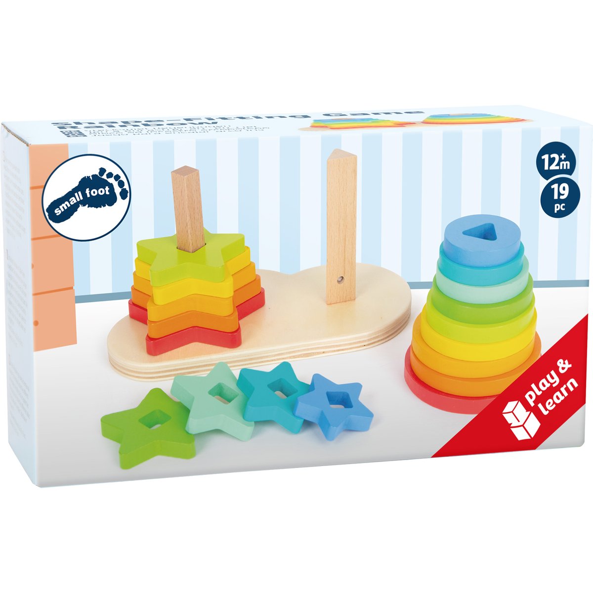Jeu à encastrer Arc-en-ciel beige, SMALL FOOT COMPANY