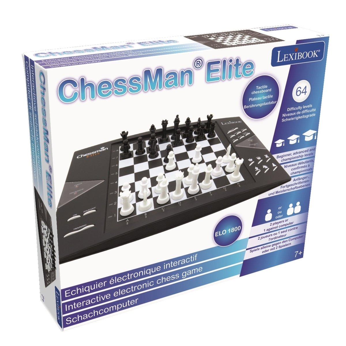 ChessMan Elite, jeu d'échecs électronique noir, LEXIBOOK