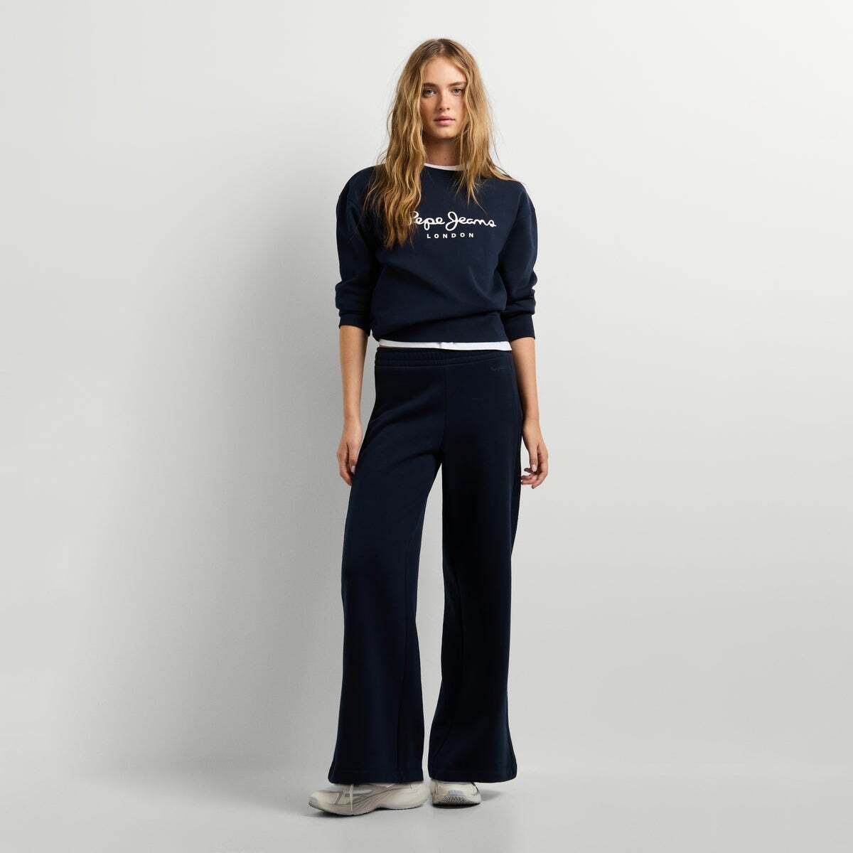 Sweat-Shirt À Col Rond Avec Logo bleu dulwich, PEPE JEANS