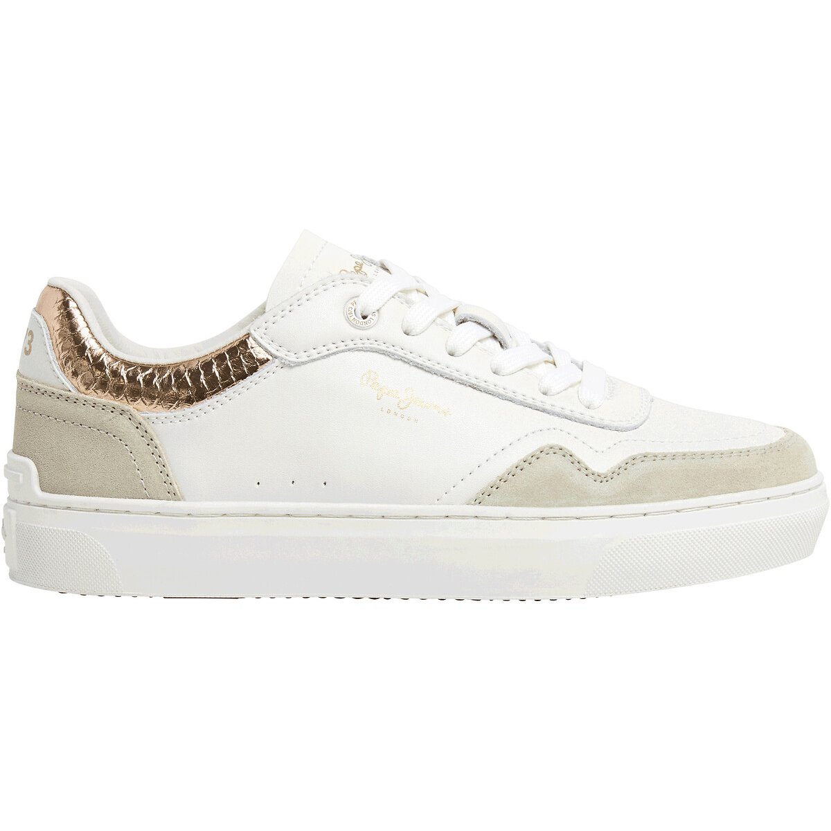 Baskets basses Camden Collar blanc, PEPE JEANS
