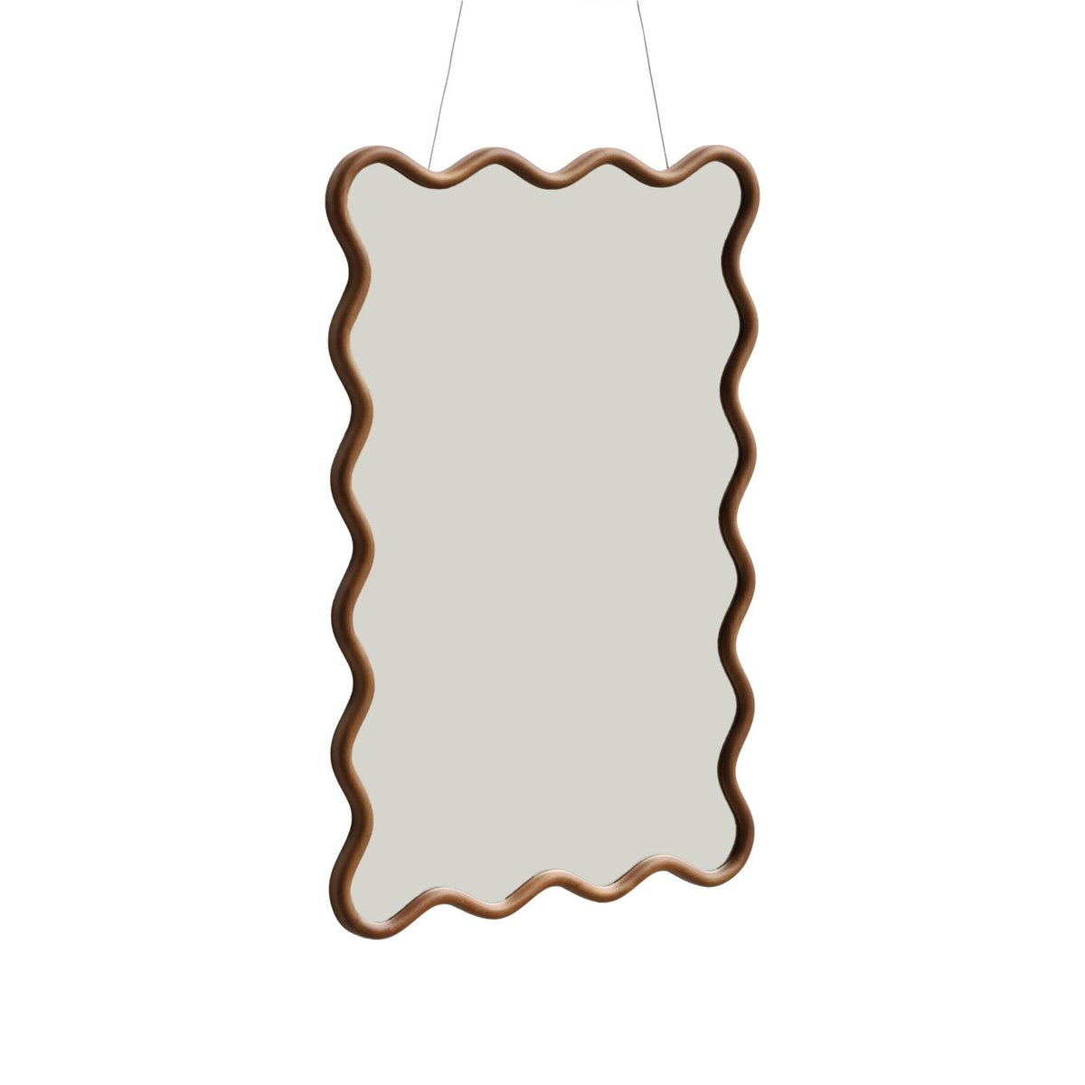 Miroir organique bois d'hévéa 92,5cm RUBY noyer, SWEEEK