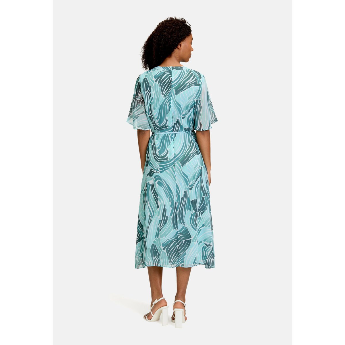 Robe en chiffon à manches à ailettes petrol/mint, BETTY & CO