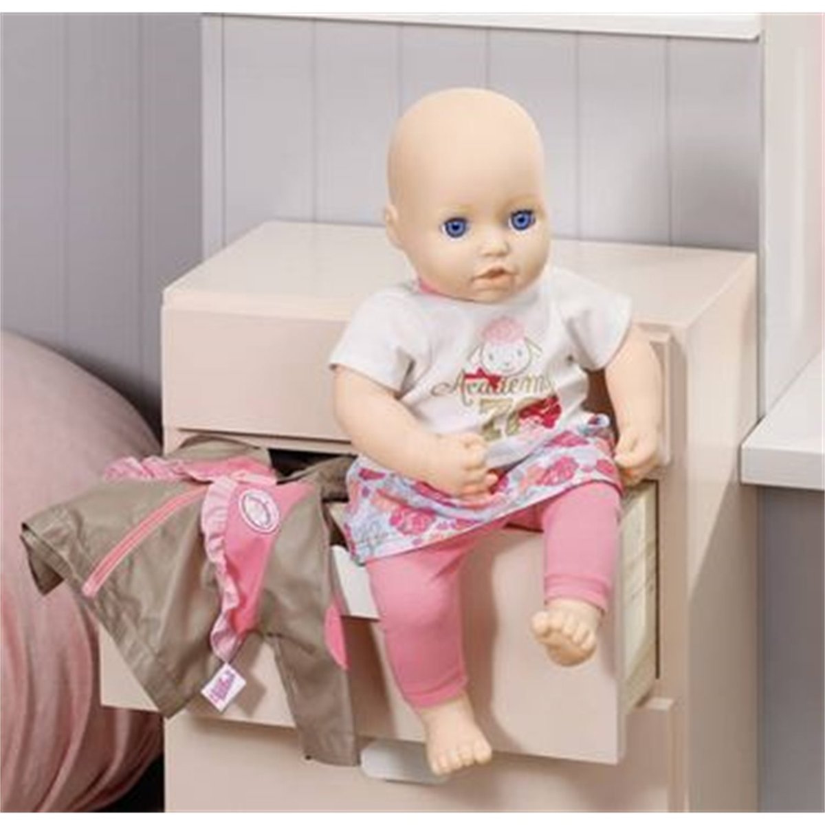 BABY Annabell Ensemble Jean de voyage pour poupée de 43cm rose, ZAPF CREATION