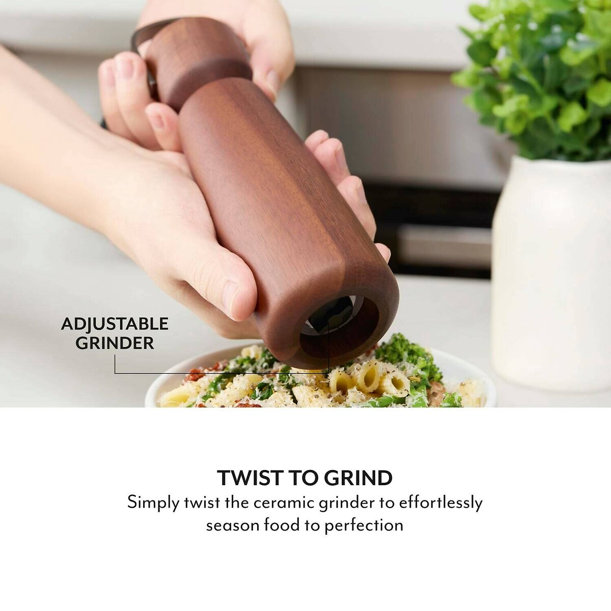 SLT Core Large Manual Salt and Pepper Mill brown , SUR LA TABLE