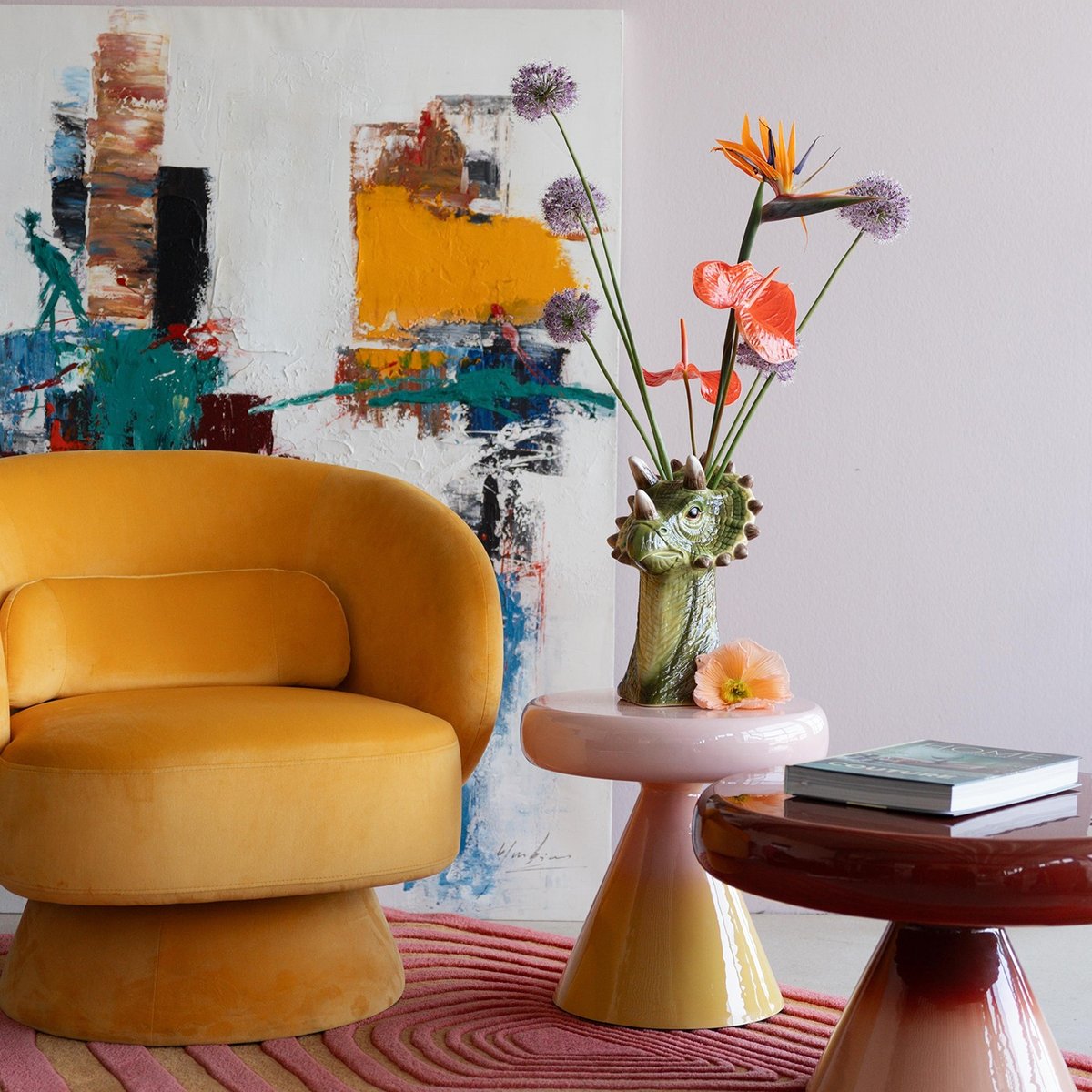 Peinture, BE HAPPY multicolore, KARE DESIGN