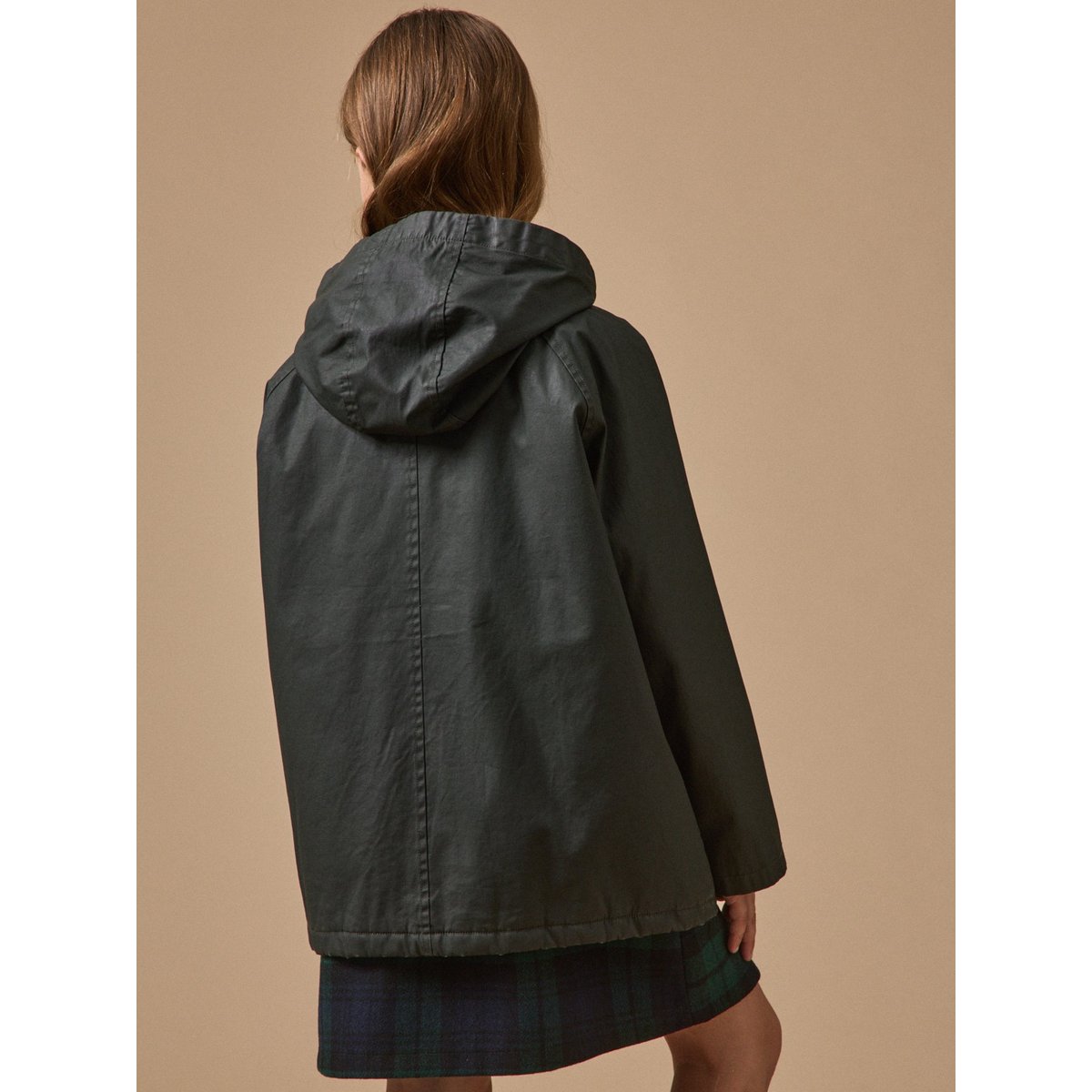 Veste en coton enduit vert fonce, CYRILLUS