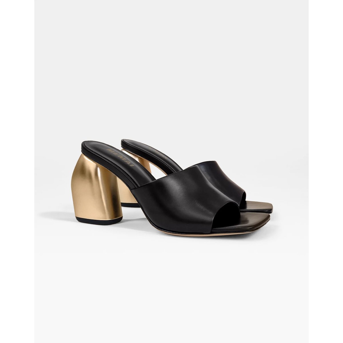 Mules à bout carré GEMMA HIGH noir, MI MAI