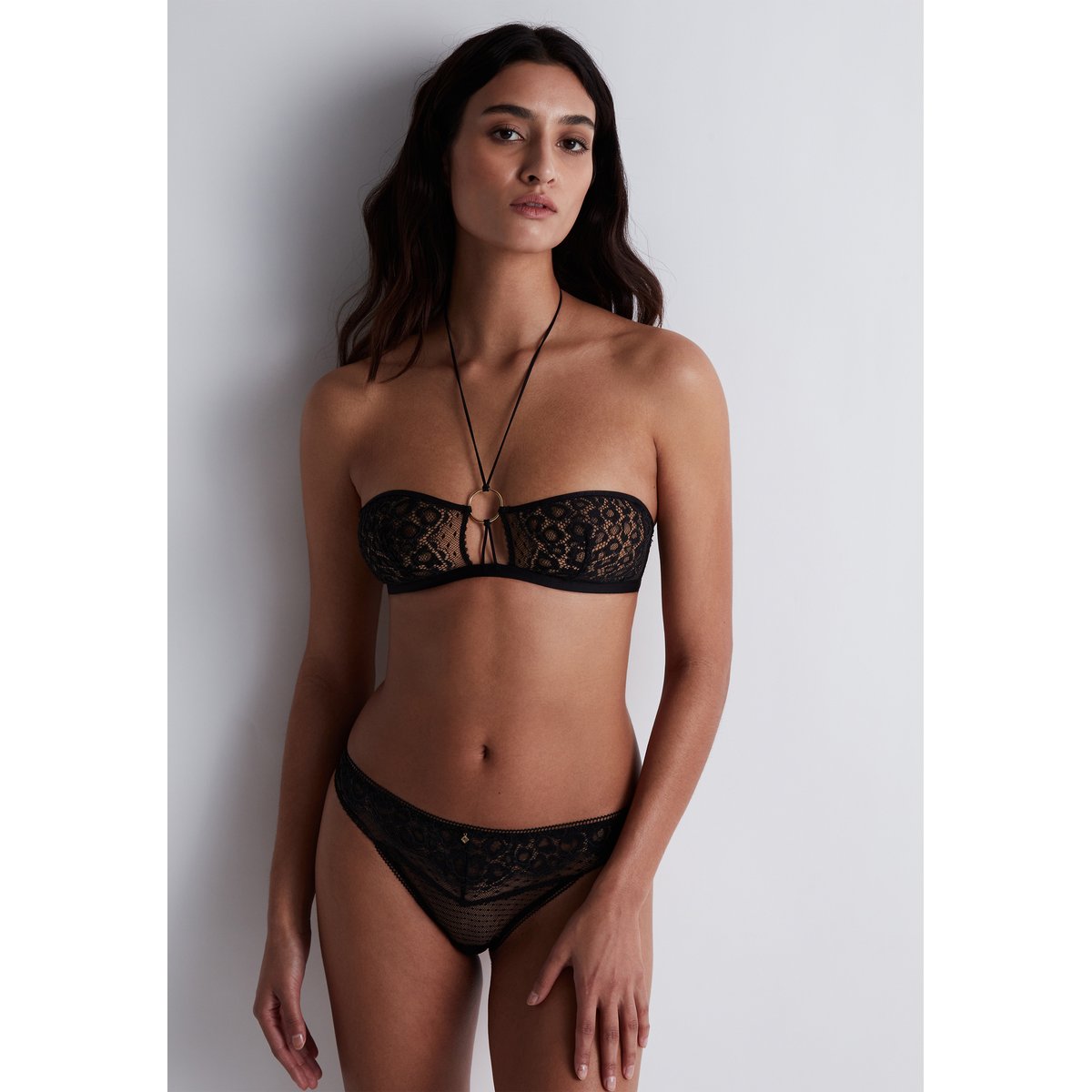Tanga Illusion Fauve noir, AUBADE
